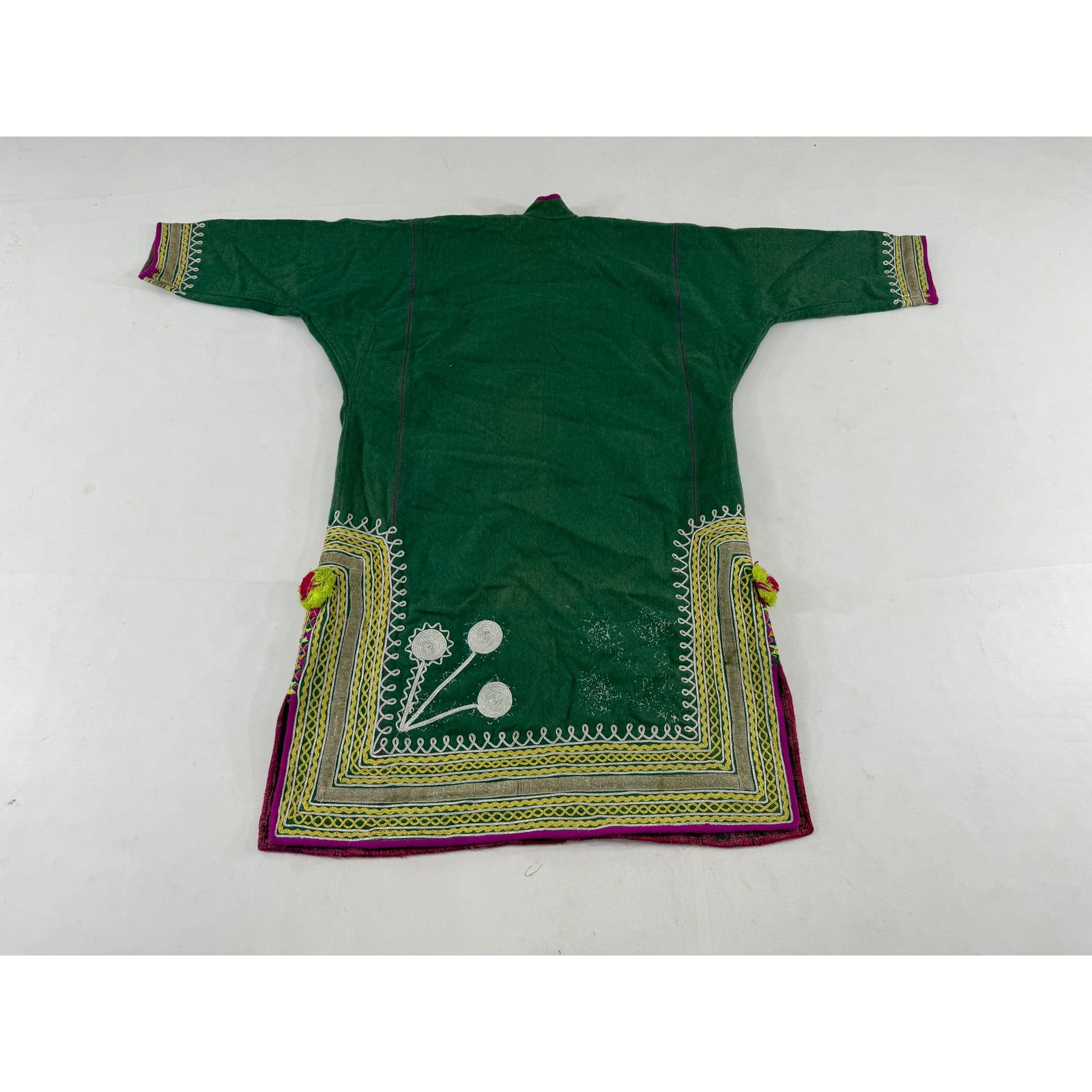 Vintage Afghan Embroidered Tribal Wool Ethnic Chapan