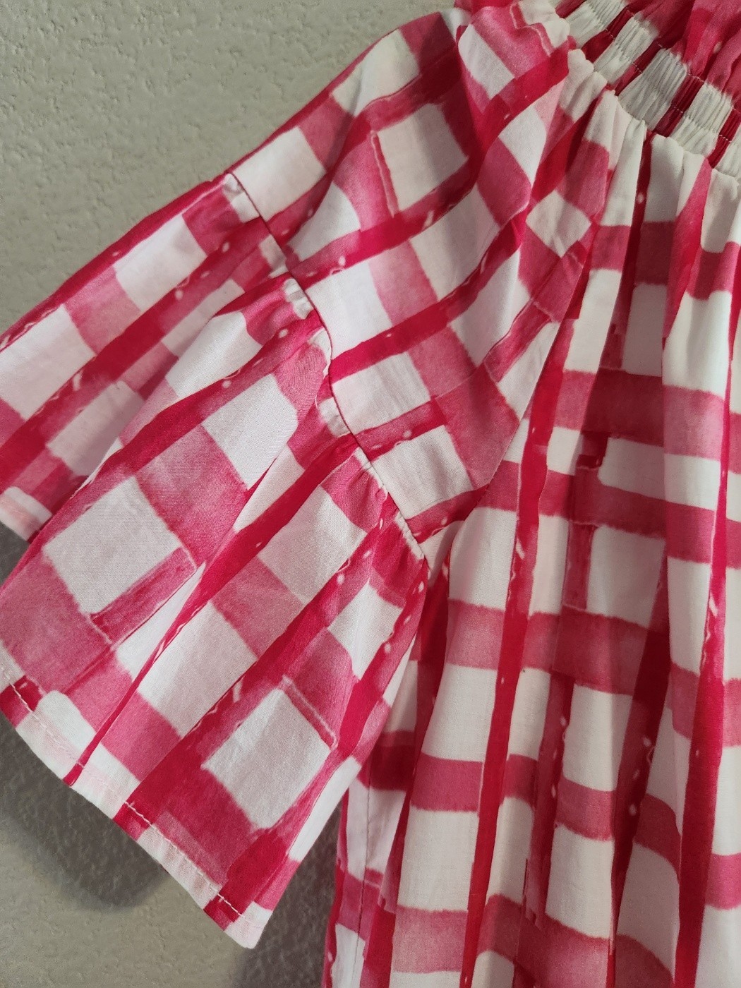Brooke Wright NWT Pink White Checkered Mini dress size xs/s *flaws