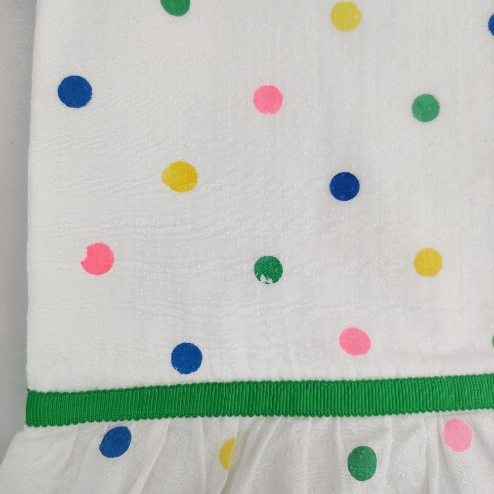 sewdA Dot Pattern Hand-Printed Cotton Made in Japan dress White green 6-0410S△