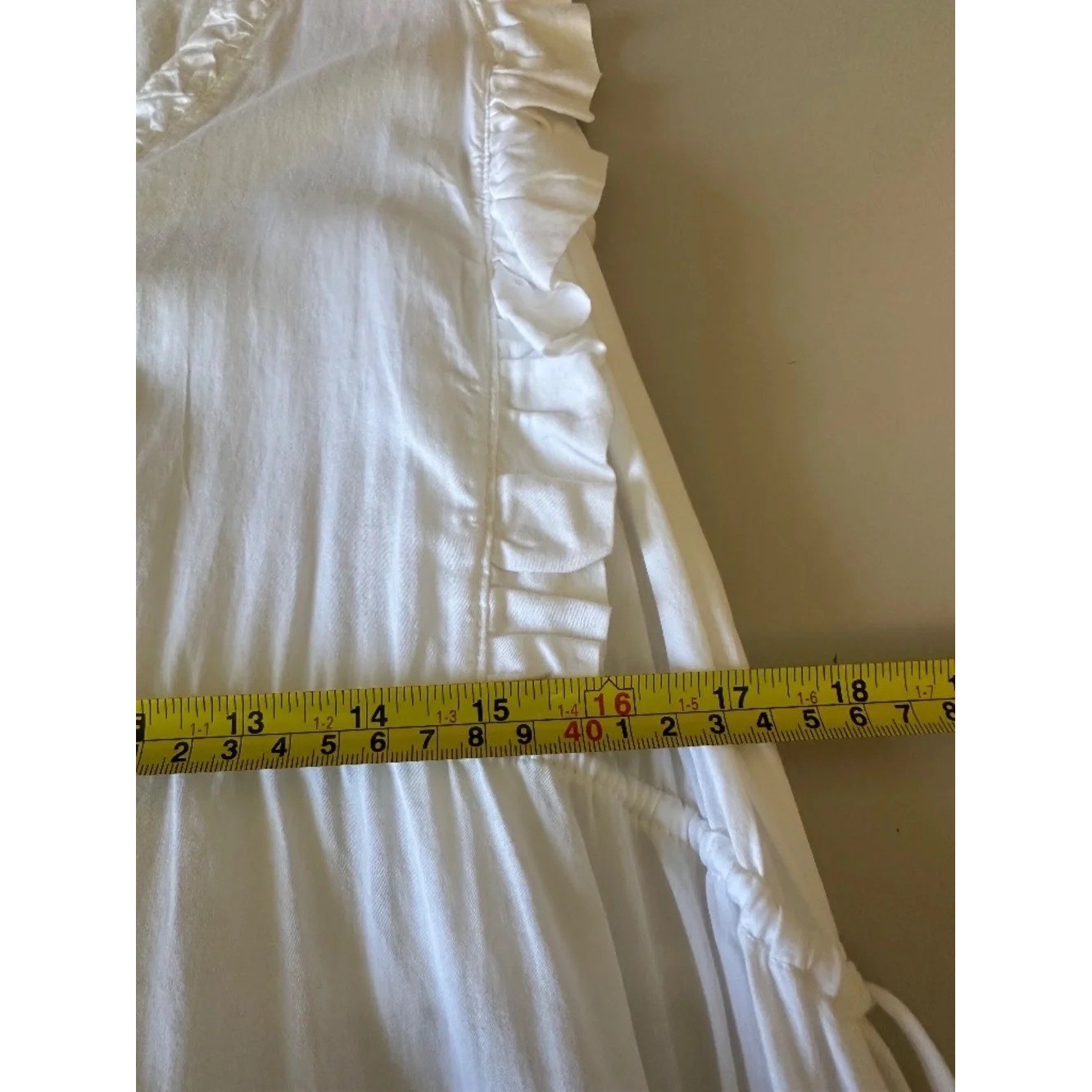 NWT STARK X White Cotton Ruffle Tiered Midi Dress | Size Small