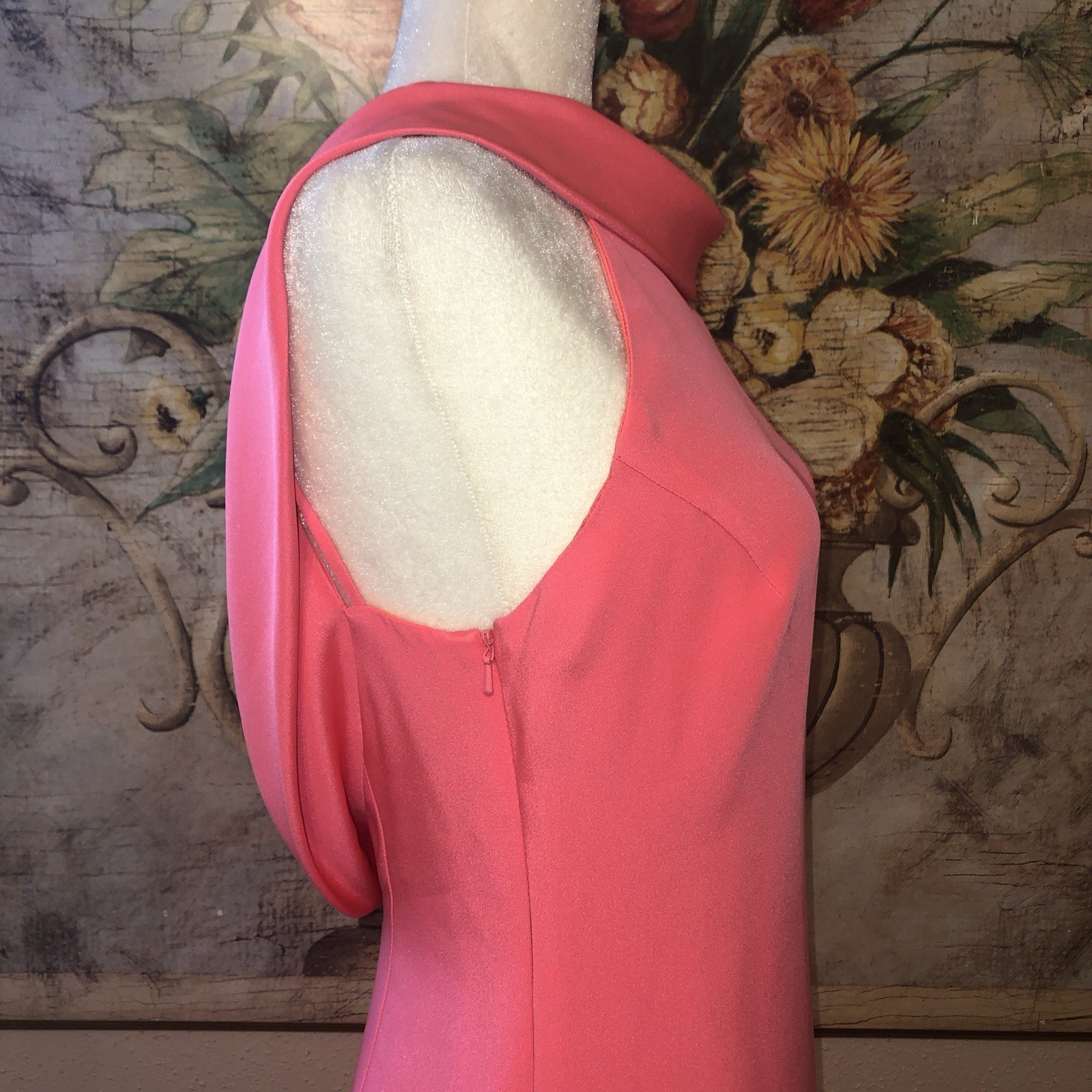 Sz 8 Cushnie et Ochs Pink Anna Open Back Silk Mini Dress