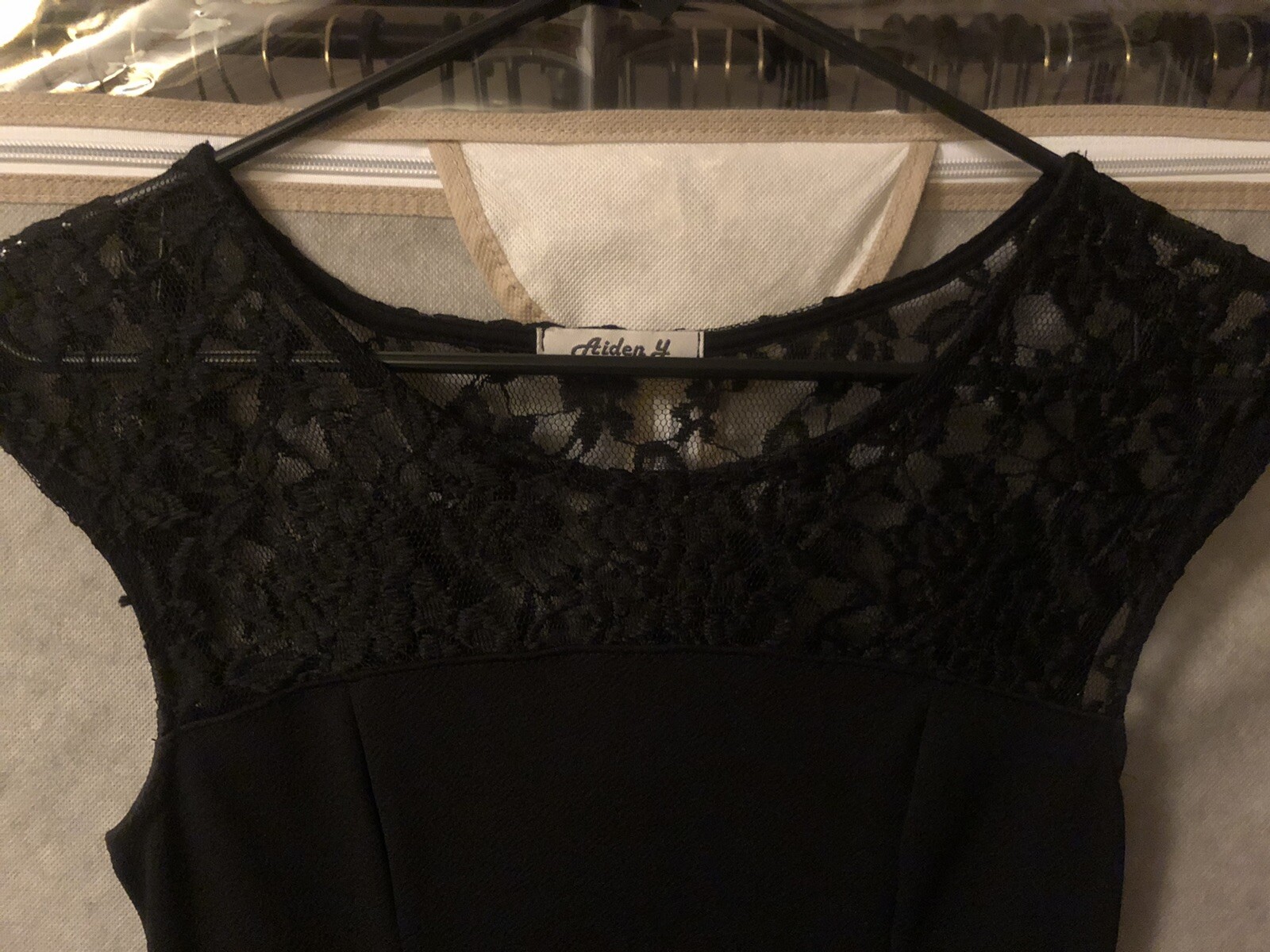 Black Capped Sleeve Dress