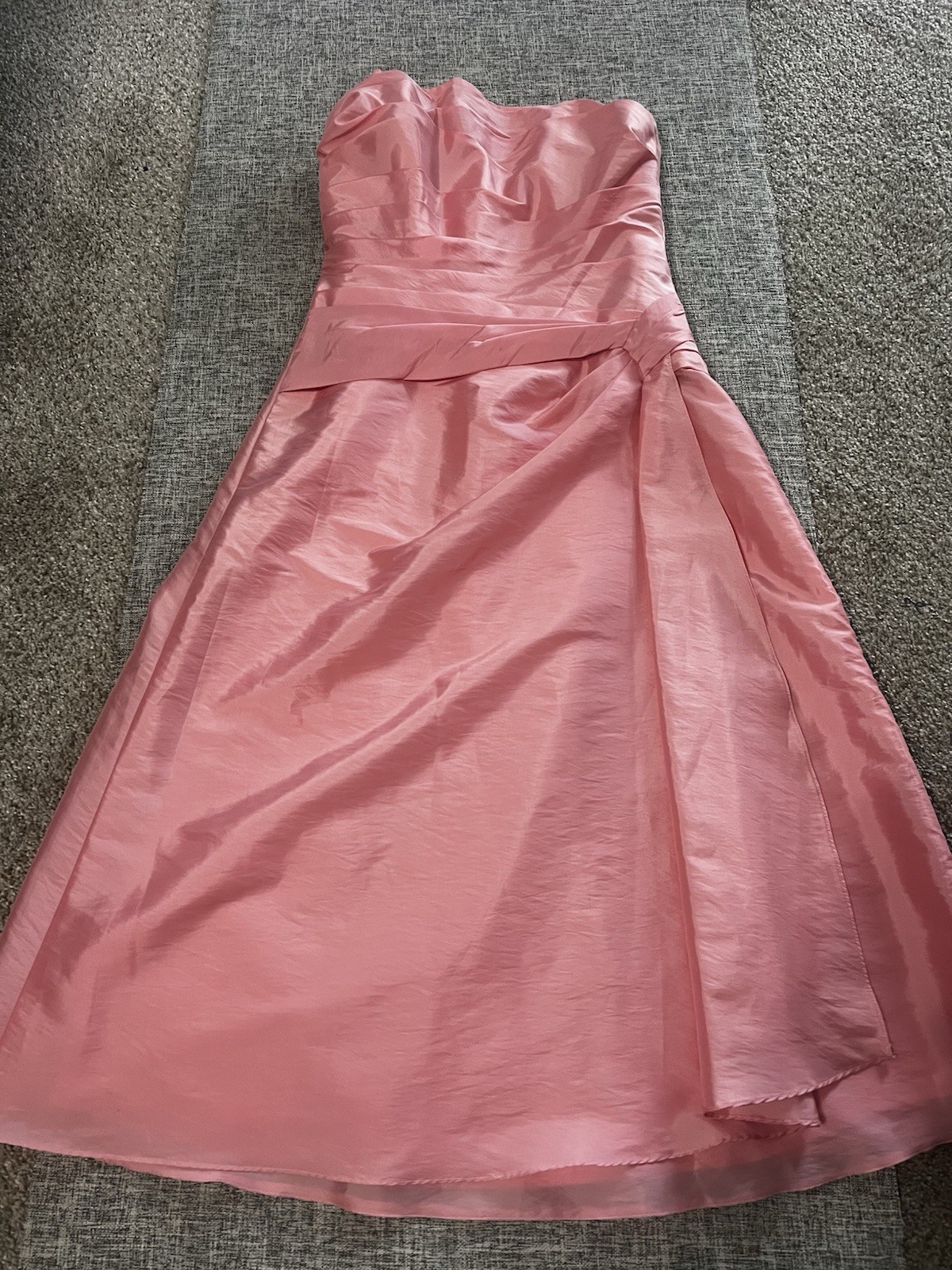 Pink Strapless Prom Dress B2 by B Darlin Size 8 Satin Formal Dress