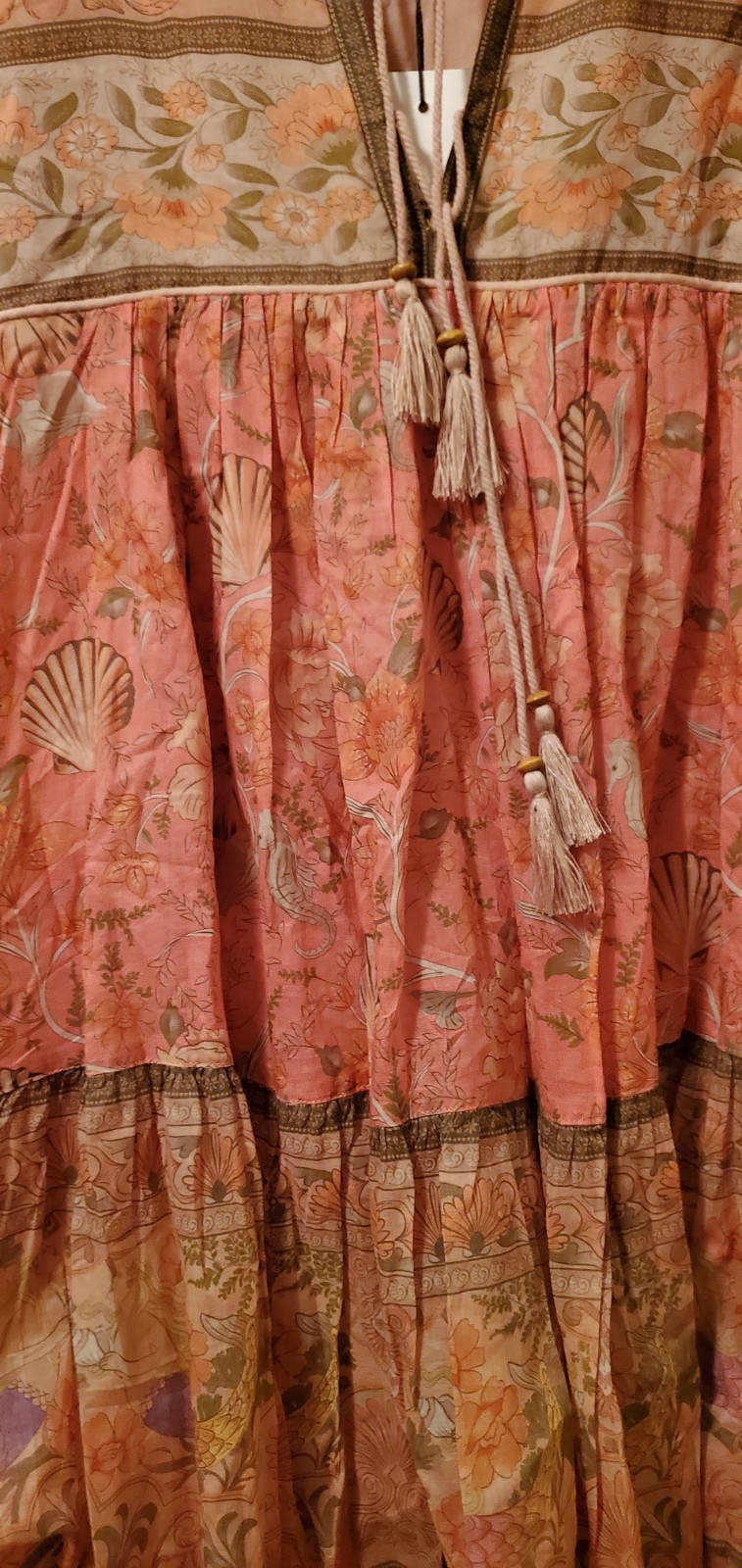 Spell And The Gypsy Collective Seashell Boho Mermaids Coral Mini Dress S
