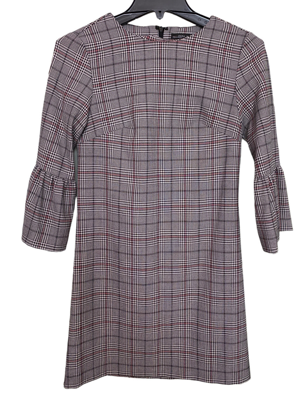 Zara Plaid Women Gray Casual Dress Size XS No Material Tag