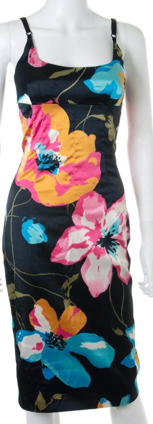 SALE! $6,500 Vint. DOLCE & GABBANA Silk Satin lace Dress size 44-46