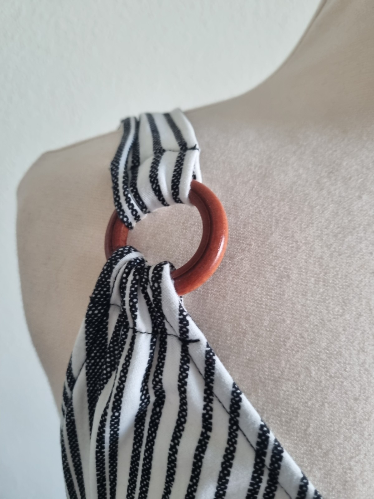 Black And White striped Maxi Unlined Lightweight Sleeveless Dress 1X
