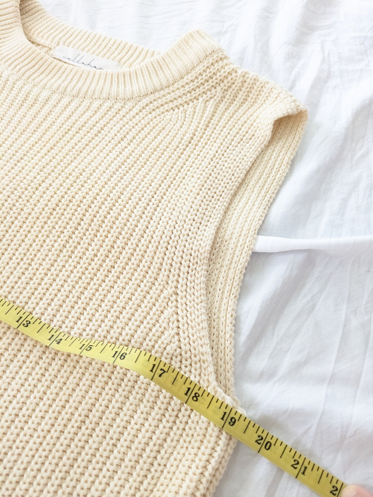 Anthro Callahan Knit Sleeveless Tunic Top Sweater XS Beige Minimalist Relaxed