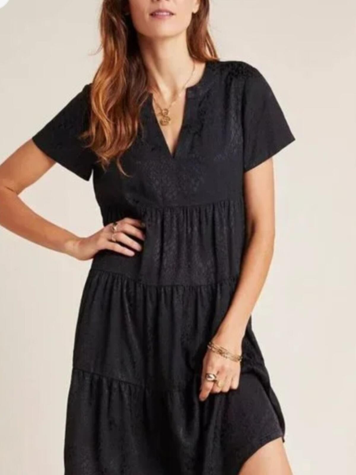 Maeve By Anthropologie Women’s Sacha Jacquard Tiered Dress