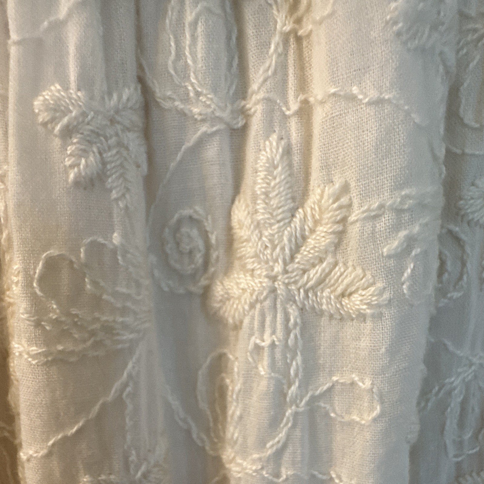 Sundance White Floral Cotton Lace Crochet Embroidered Scoop Neck Midi Dress 8