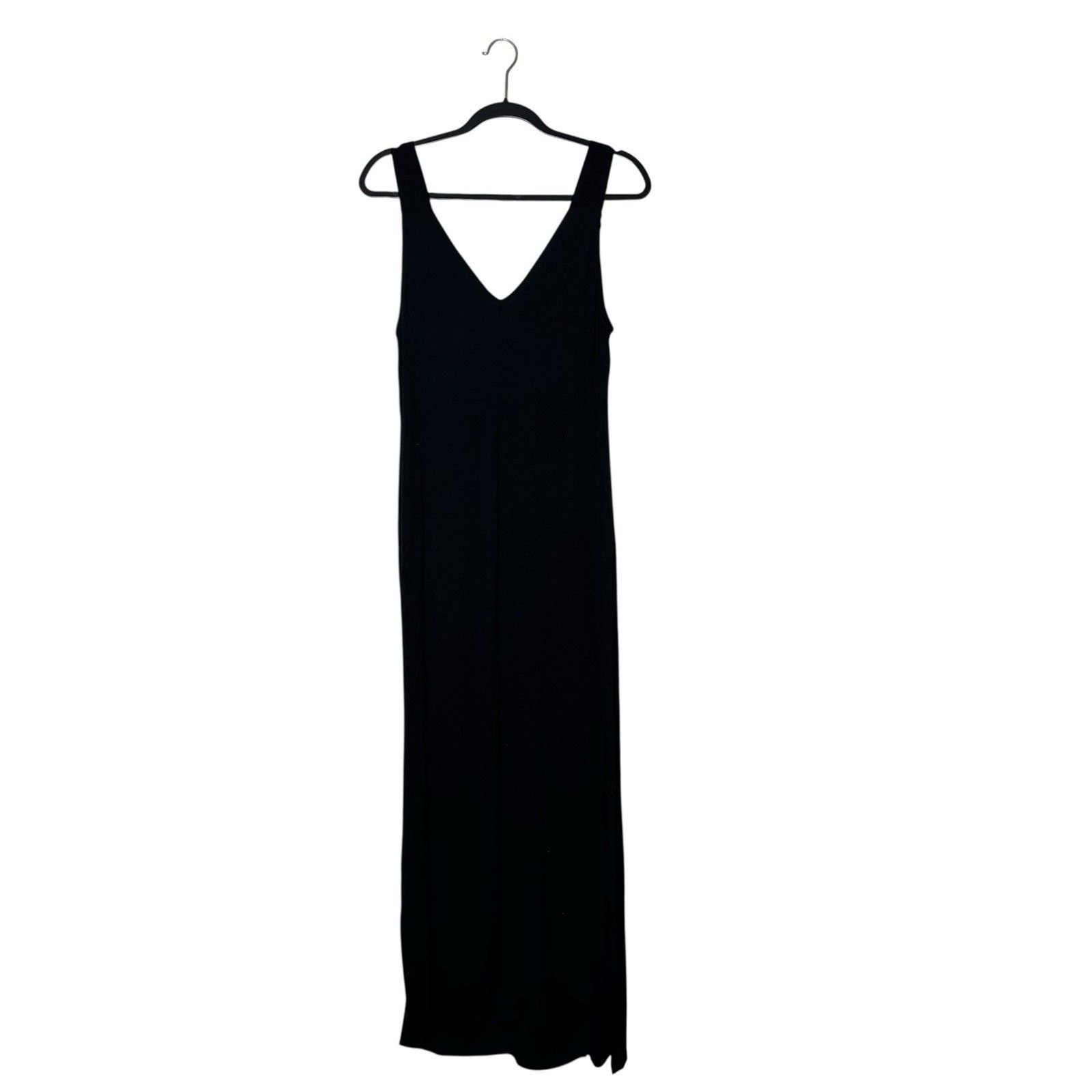 Green Envelope Los Angeles Black Maxi Dress Size L Gold Hardware Resortcore EUC