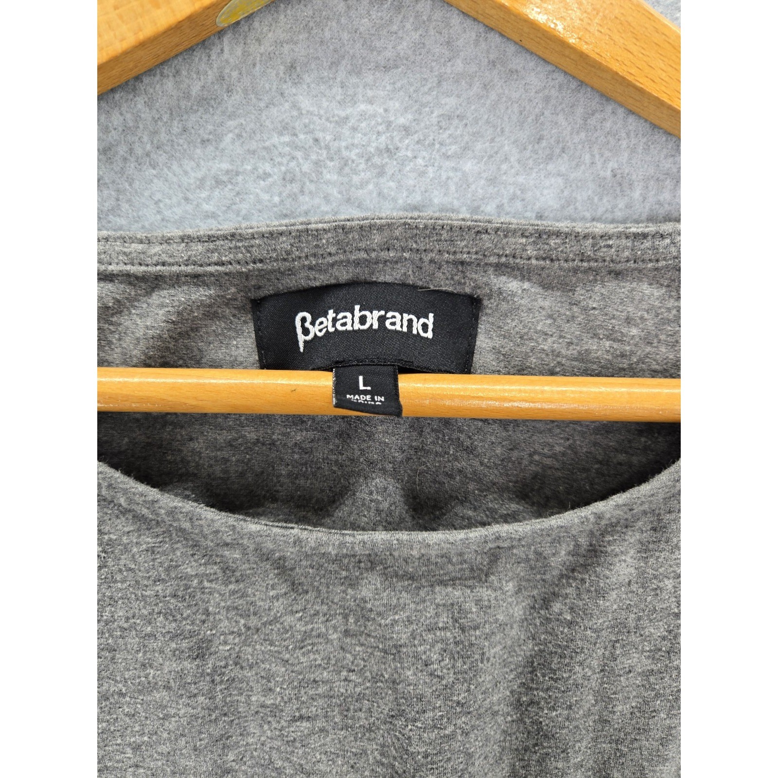 Betabrand 3/4 Sleeve Gray Convertible Pockets Tunic Dress Sz Large L