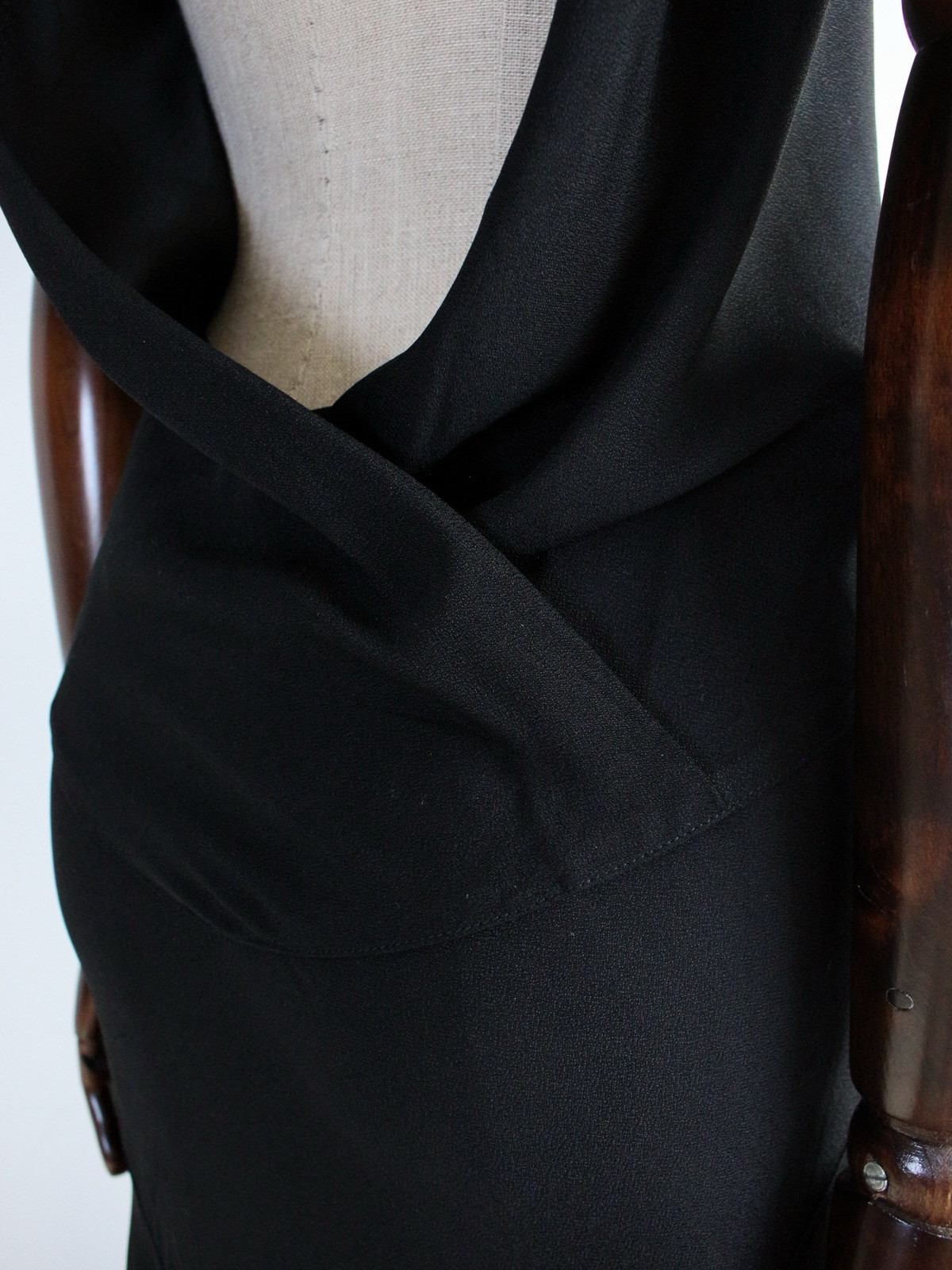 John Galliano Autumn/Winter 1988 ‘Hairclips’ Runway Black Bias Cut Crêpe Gown