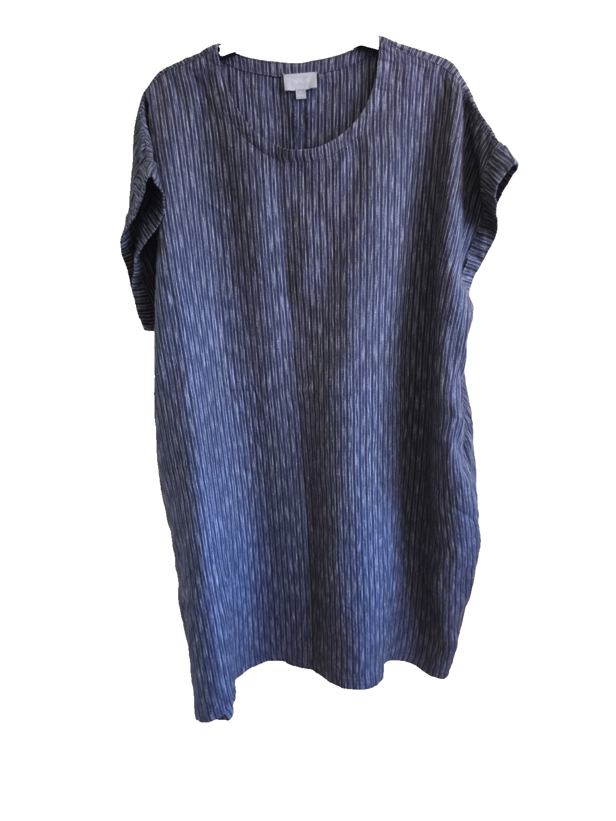Ryllace Plus 3XL linen black stripe dress