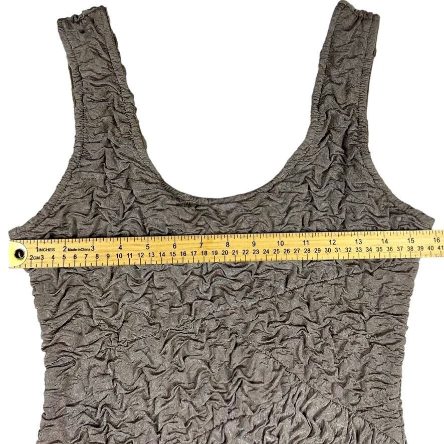 Gracie Womens Textured Taupe Sleeveless Dress Size (M)