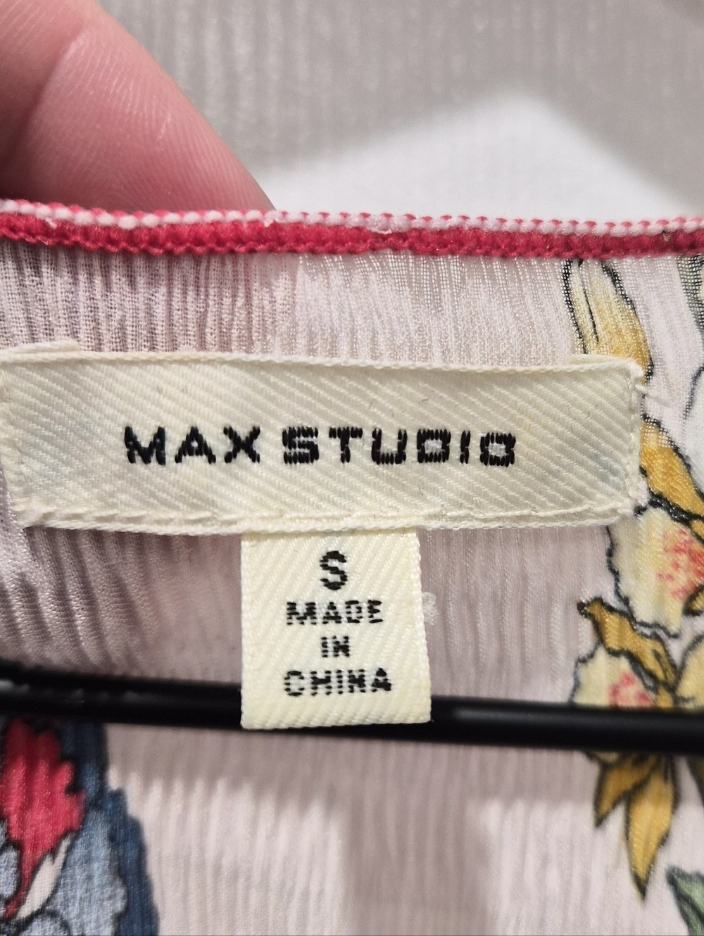 Max Studio Floral Butterfly Print Stretch Sleeveless Sheer Dress Size Small