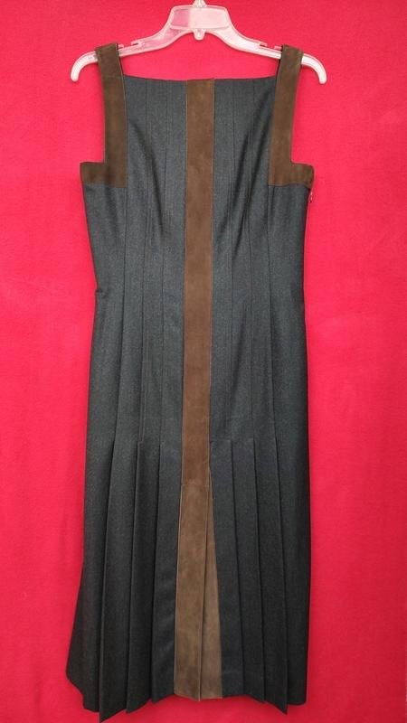 Women Akris Dress Grey Wool 36