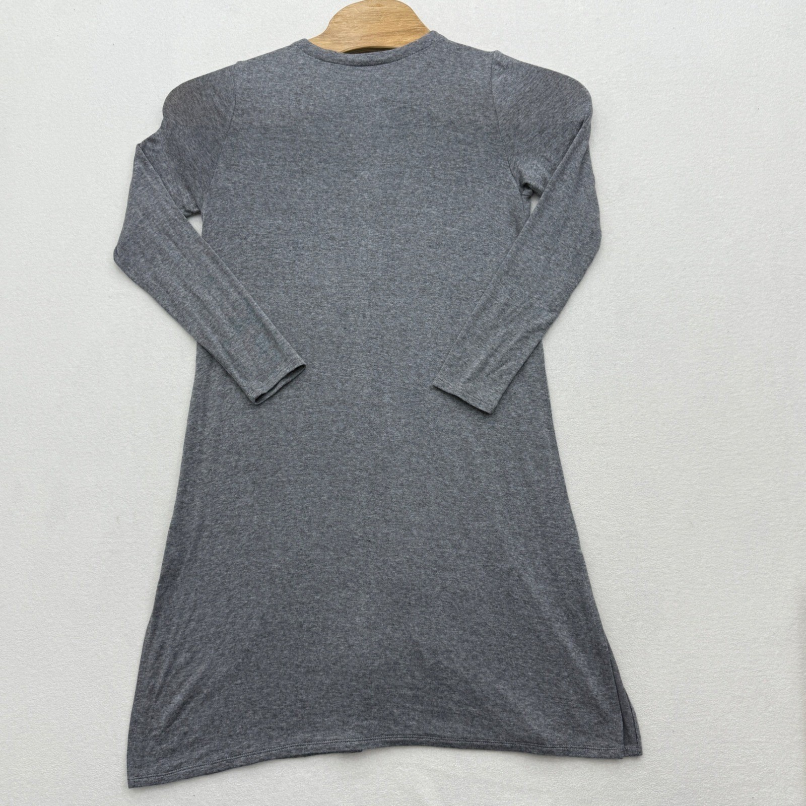 J.Jill Wearever Collection Size S Small Gray Button Front Long Sleeve Dress
