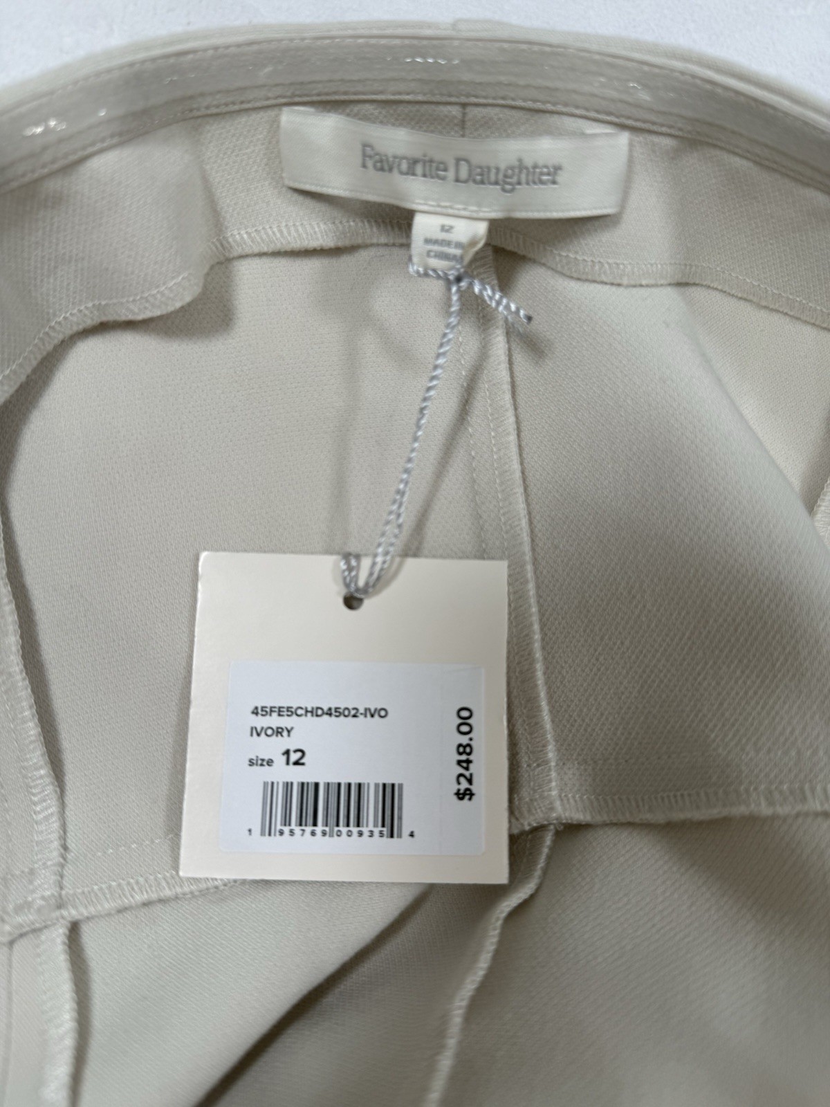 favorite daughter Ivory Button Up Halter Dress With Cutout Size 12 NWT