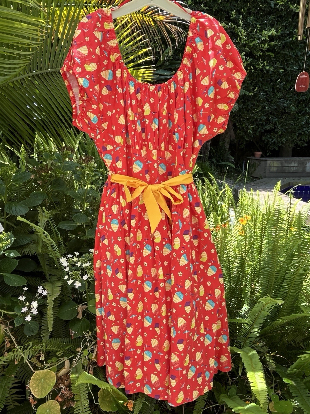 Disney Parks The Dress Shop Pineapple Swirl – Dole Whip – Women’s Dress 2XL NWT