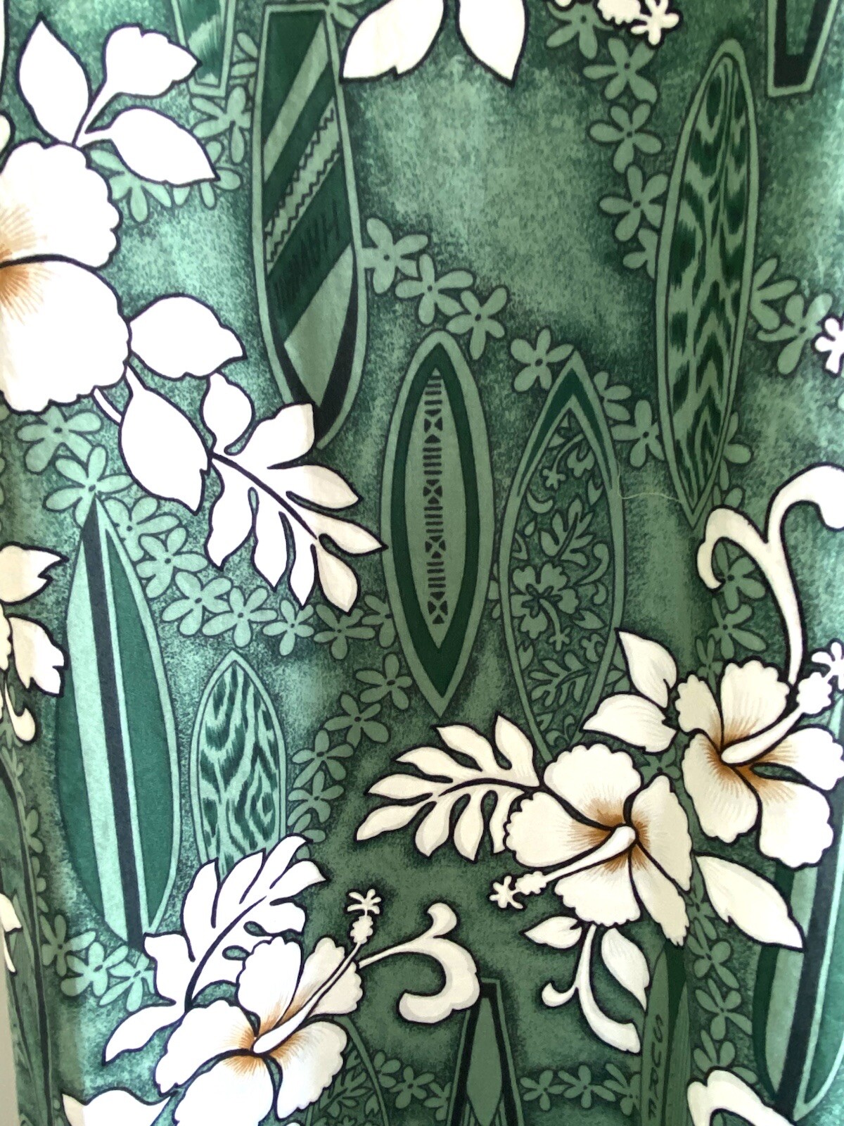 Pristine Vintage Island Aloha Wear Hawaiian Surf hula muumuu dress size large