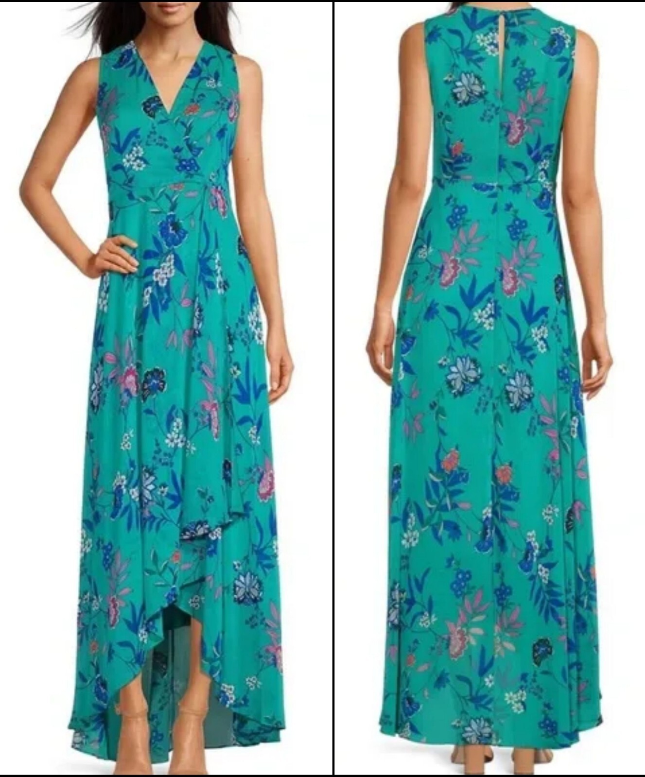 Calvin Klein Women’s Green Floral Dress – Sizes 6, 8, 10, 12, 14 – MSRP $128