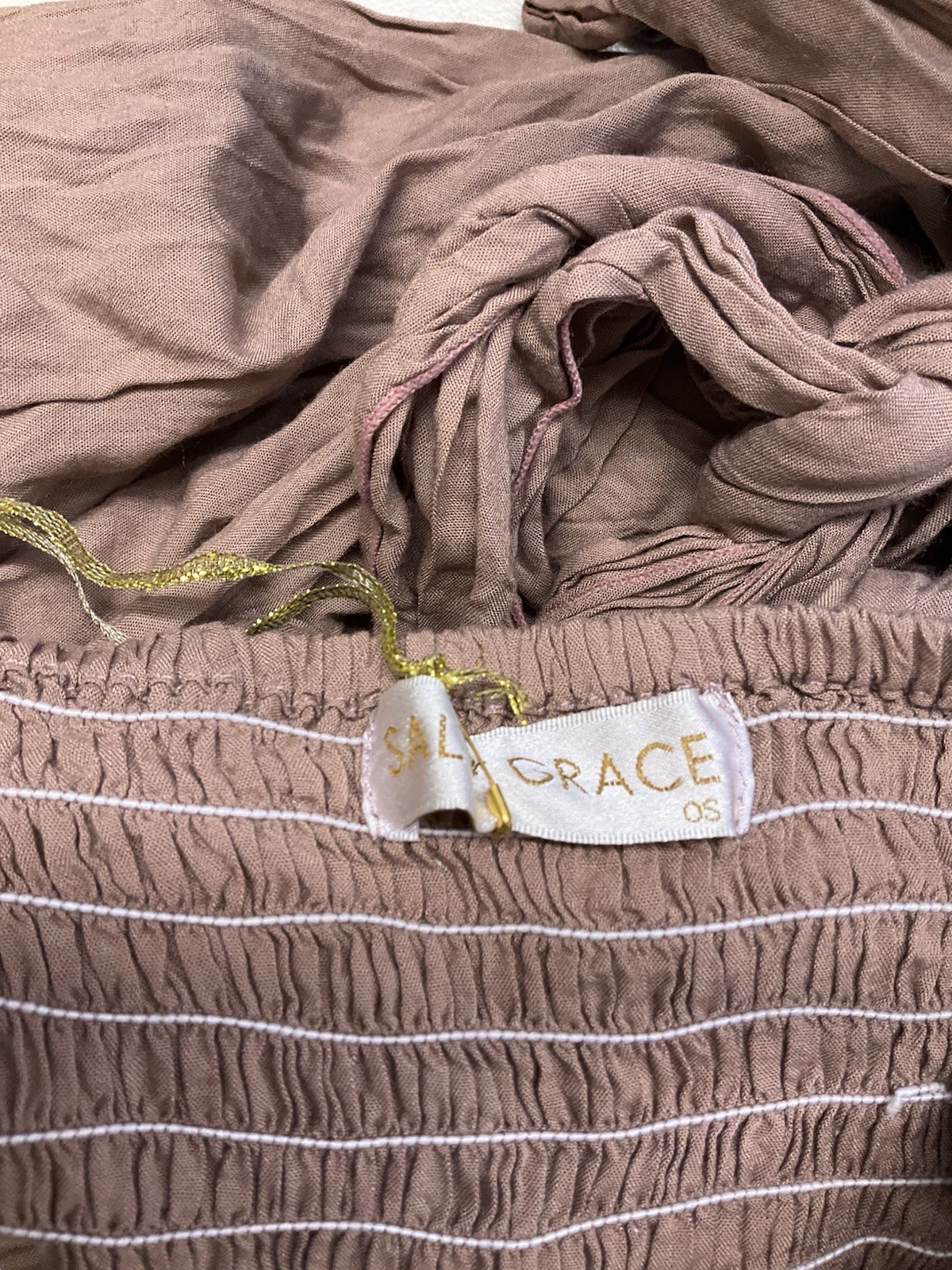 Salt & Grace Mauve Rose Strapless Dress OS