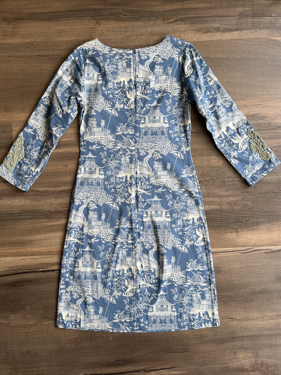 Almaritchi Madrid-Spain Women’s Sheath Dress Cotton Blend Embroidered Size 36