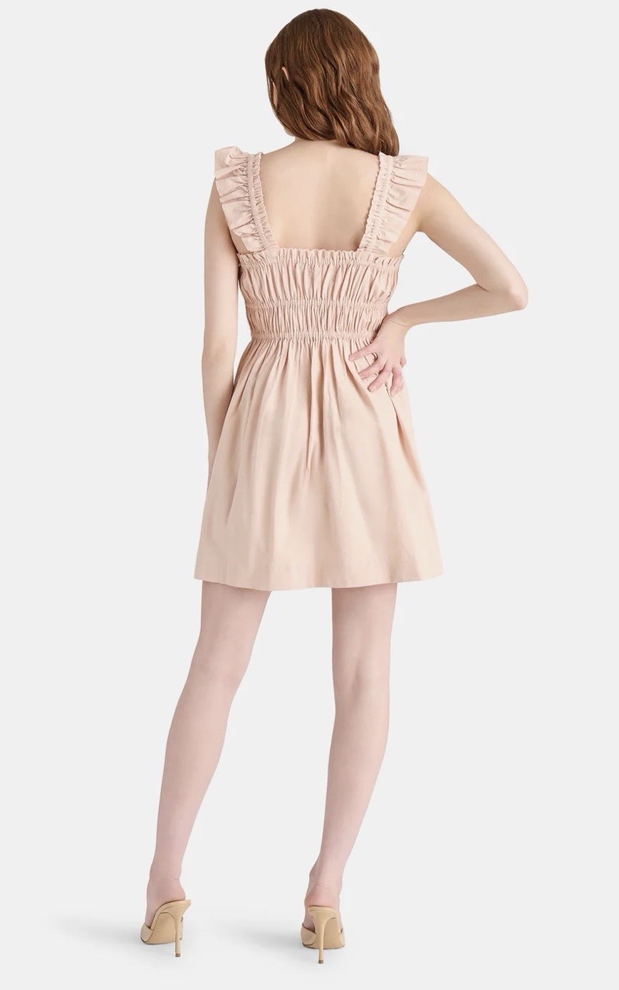 Steve Madden Blush Pink Ruffle Strap Mini Dress Size Small