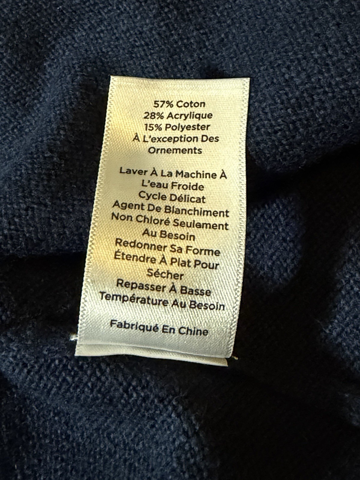 Talbots Fair Isle Embroidered Shift Sweater Dress Navy Fall Fashion Petite Small