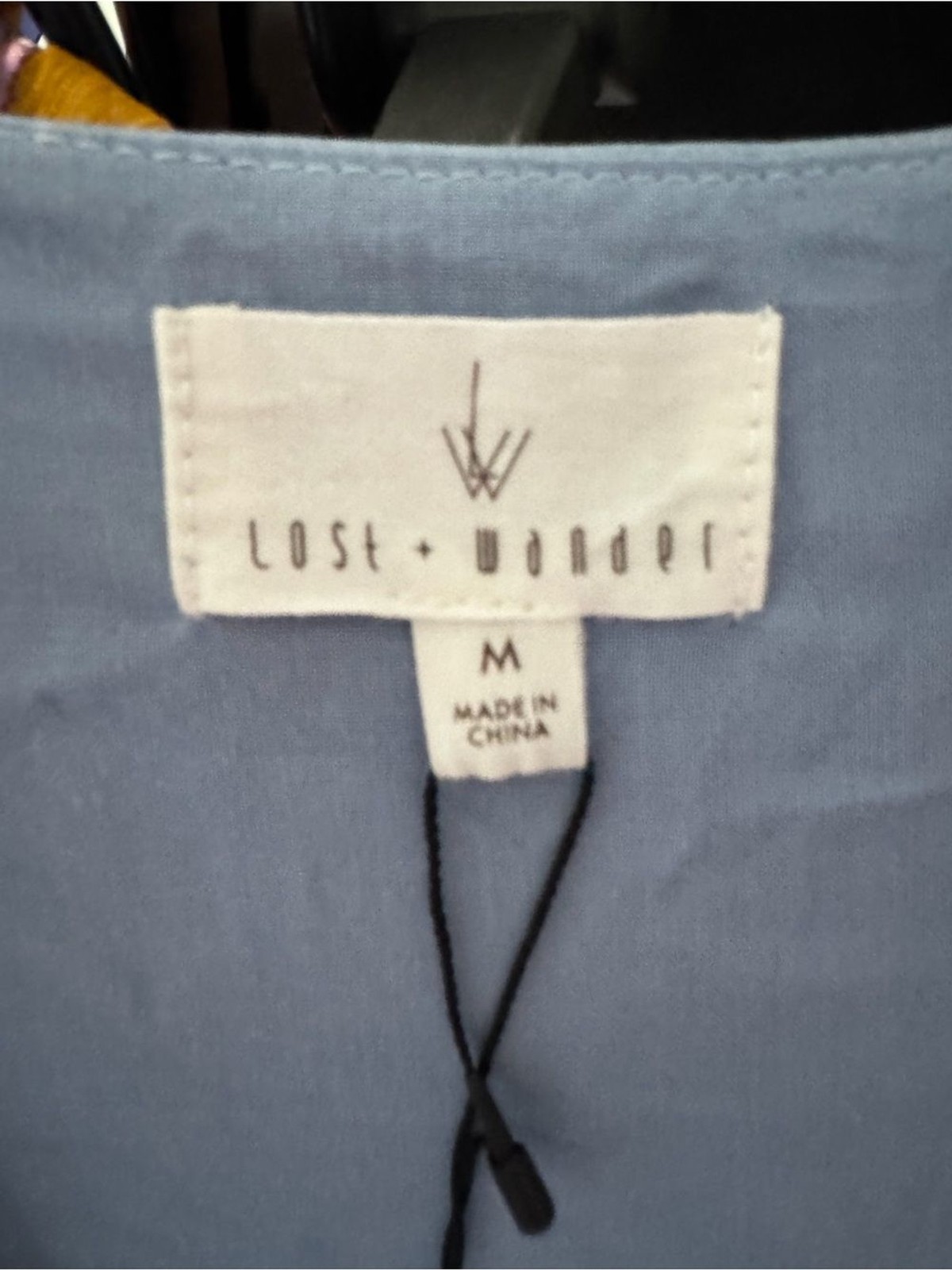 Lost + Wander Powder Blue Tie-Front Midi Dress Size M NWT