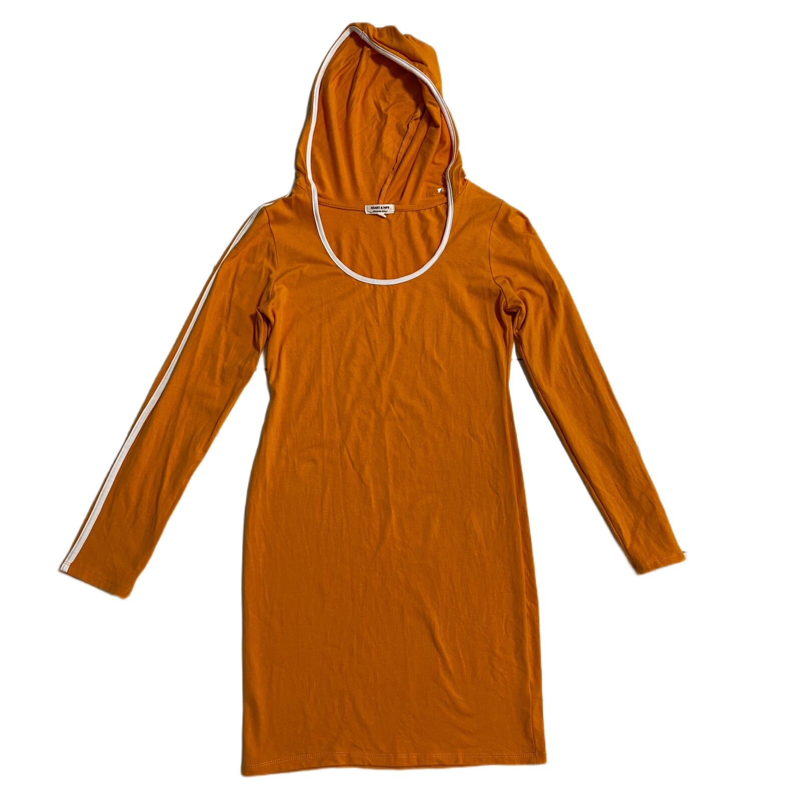 Heart And Hips Dress Women’s Hoodie ORANGE Size L Long Sleeve Casual Outdoor