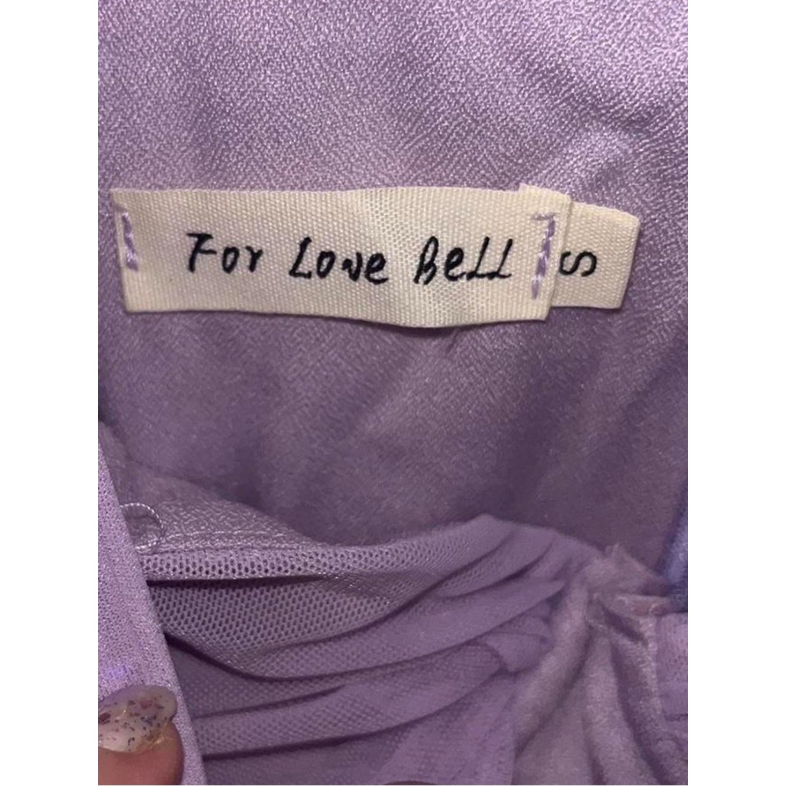 NWOT For Love Bell Lilac Bow Corset Mini Dress Size Small
