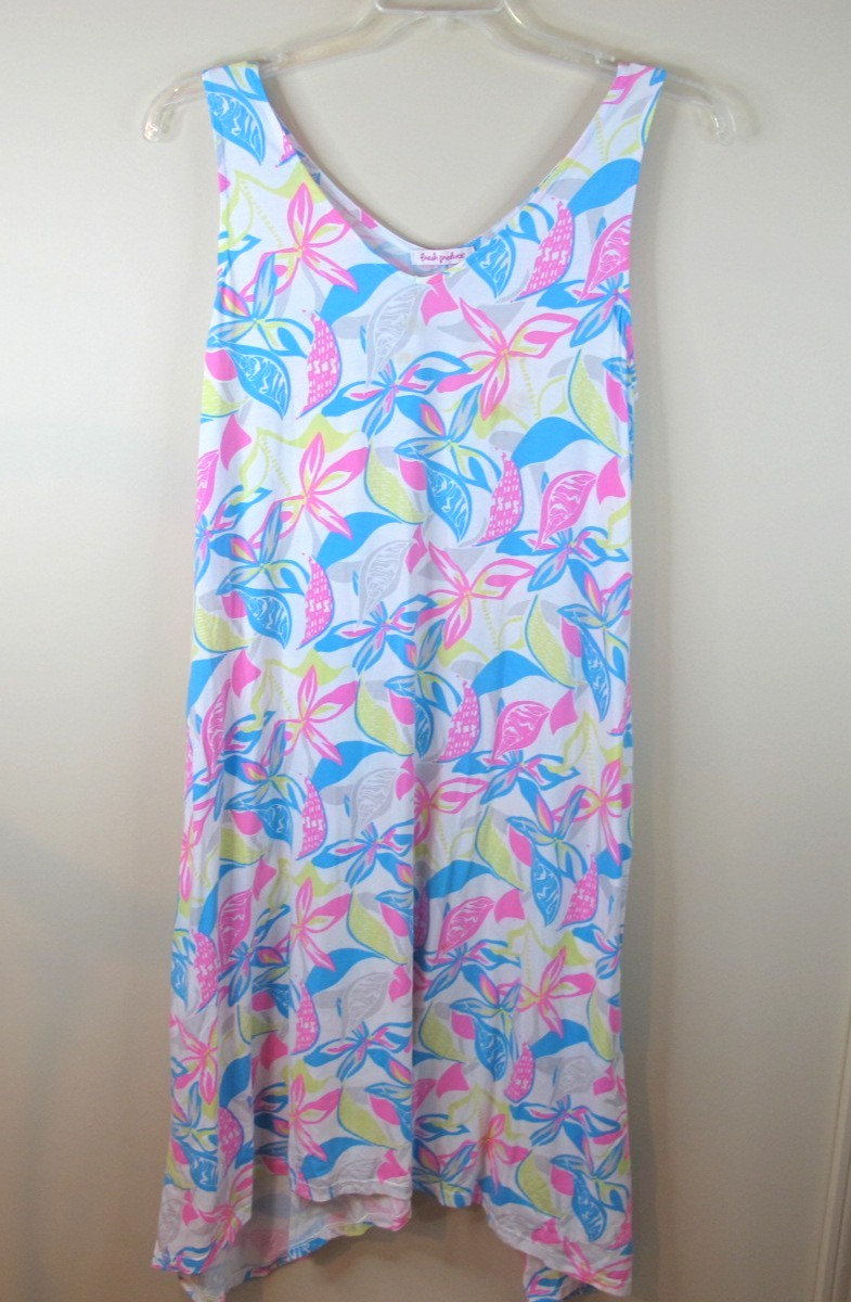Fresh Produce Tropical Floral Beach Boho Sleeveless Sundress Women’s Large Modal