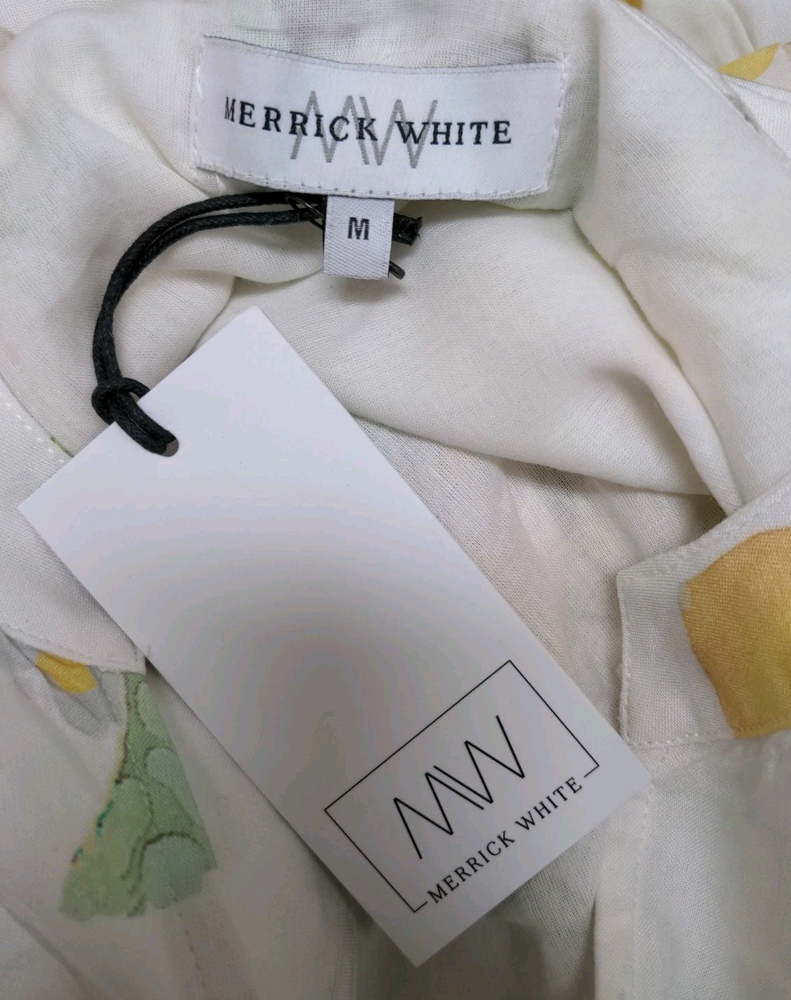 New Merrick White Occasion Lemon Dress Size M