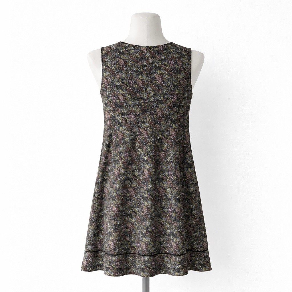 J.Jill Floral Meadow Sleeveless Button Shirt Dress XS Pockets Summer Pretty