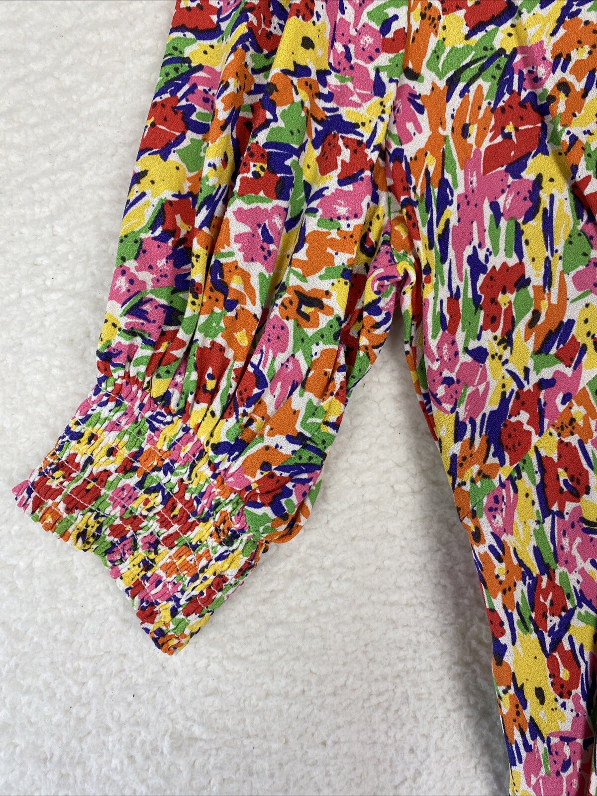 Rixo X Target Dress Women’s 4 Midi Multicolor Empire Floral Puff Sleeve career