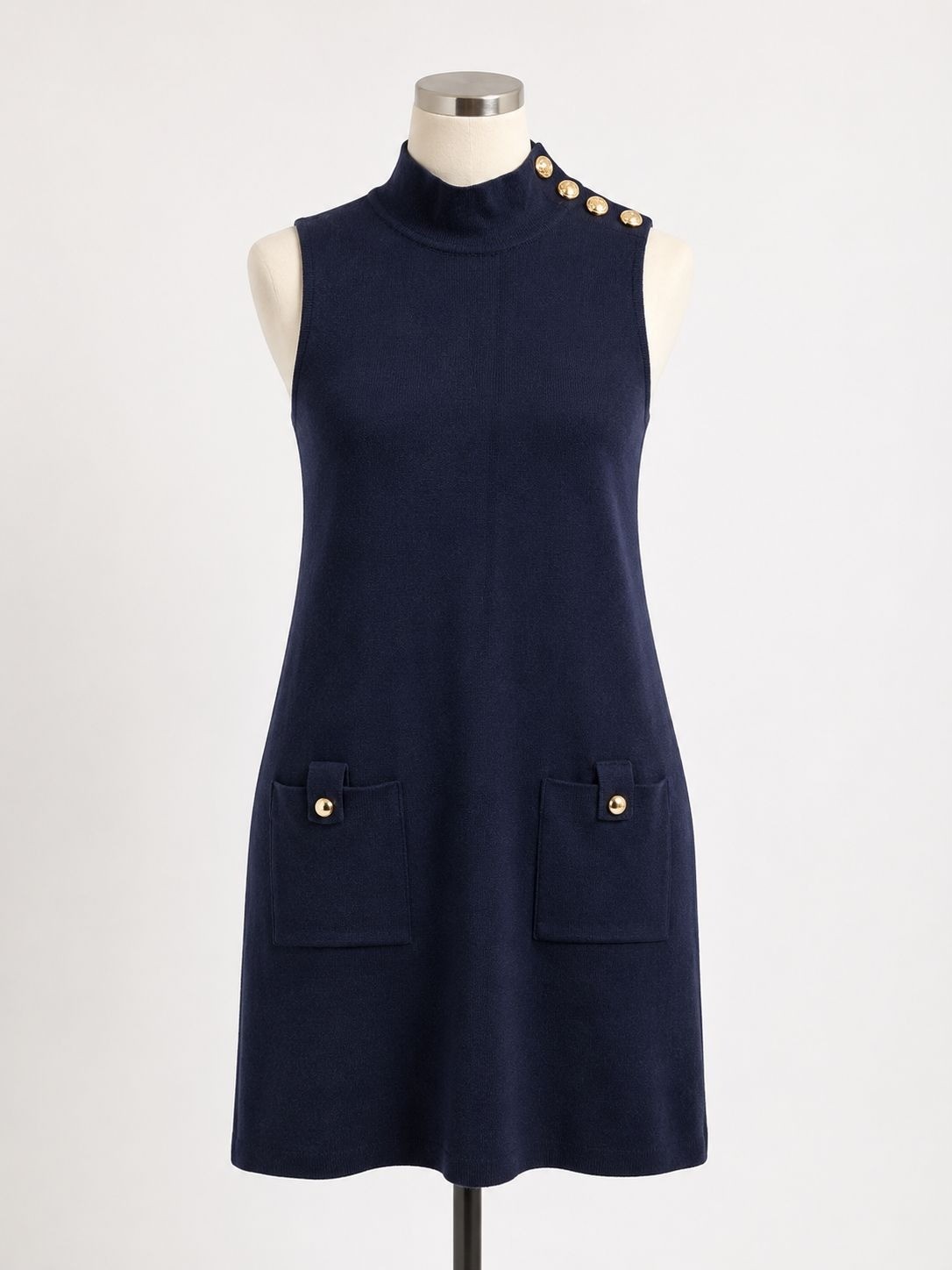 Free Assembly Women’s Button Shoulder Sleeveless Sweater Dress Size Small