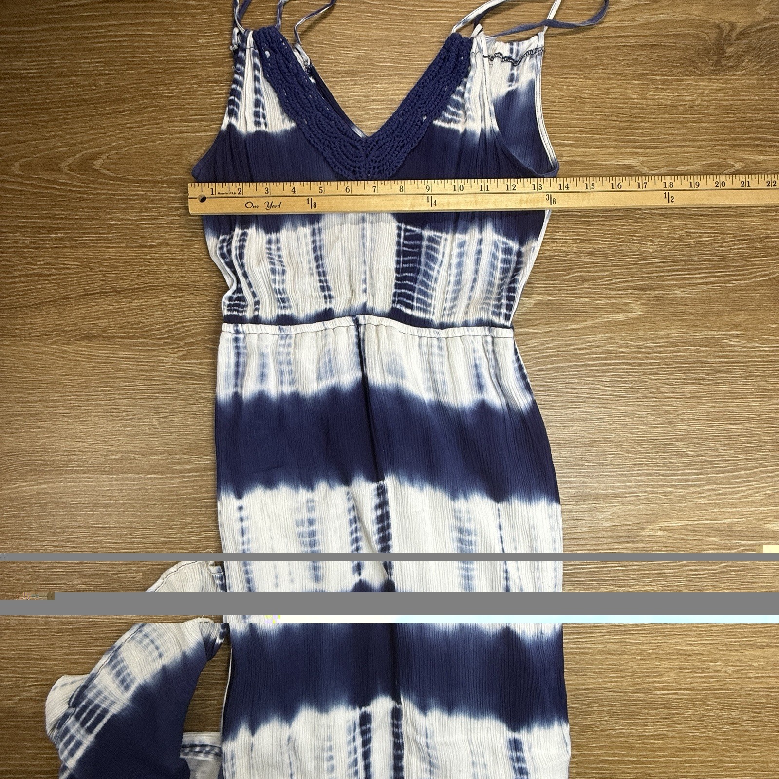 Flying Tomato Maxi Dress Women’s S Blue White Tie Dye Sleeveless Boho Coastal