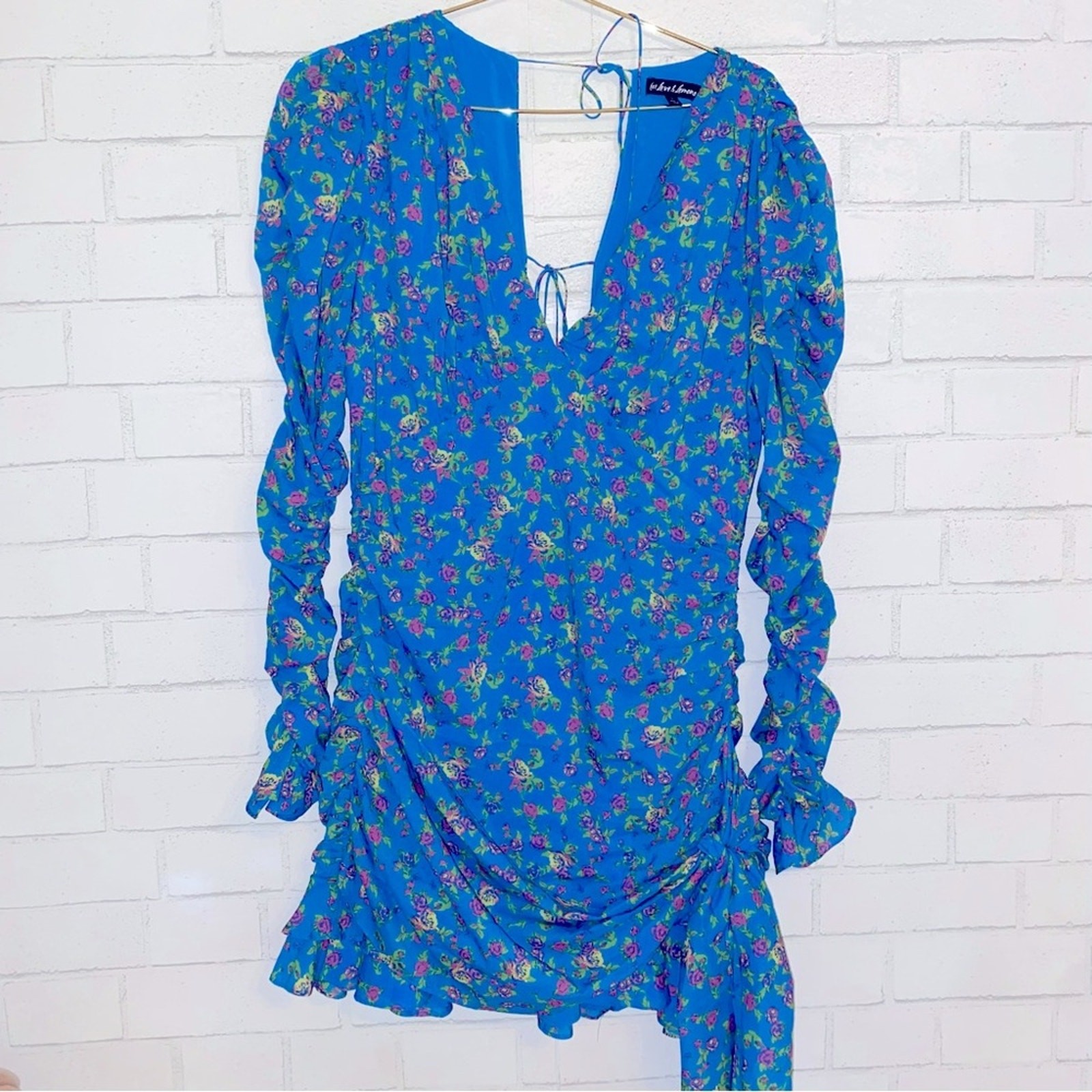 For Love & Lemons $265 Bahama Mini Dress LG EUC