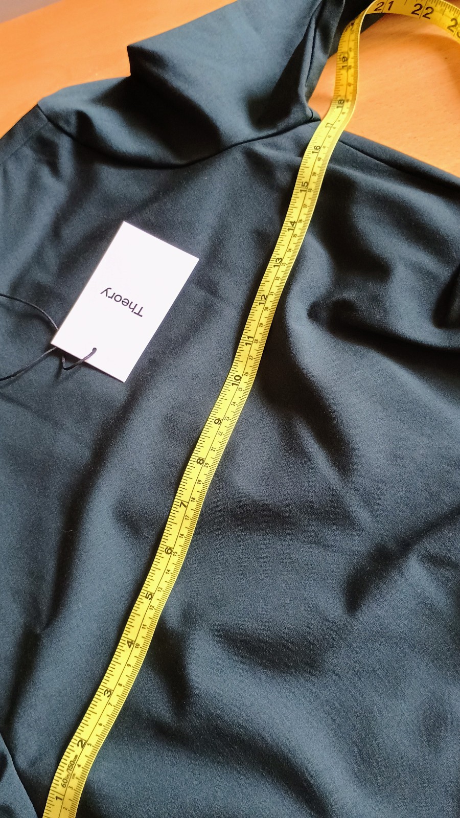 $448 NWT Theory Stretch Wool Long Sleeve Dark Green Sheath Any Occasion Dress 4