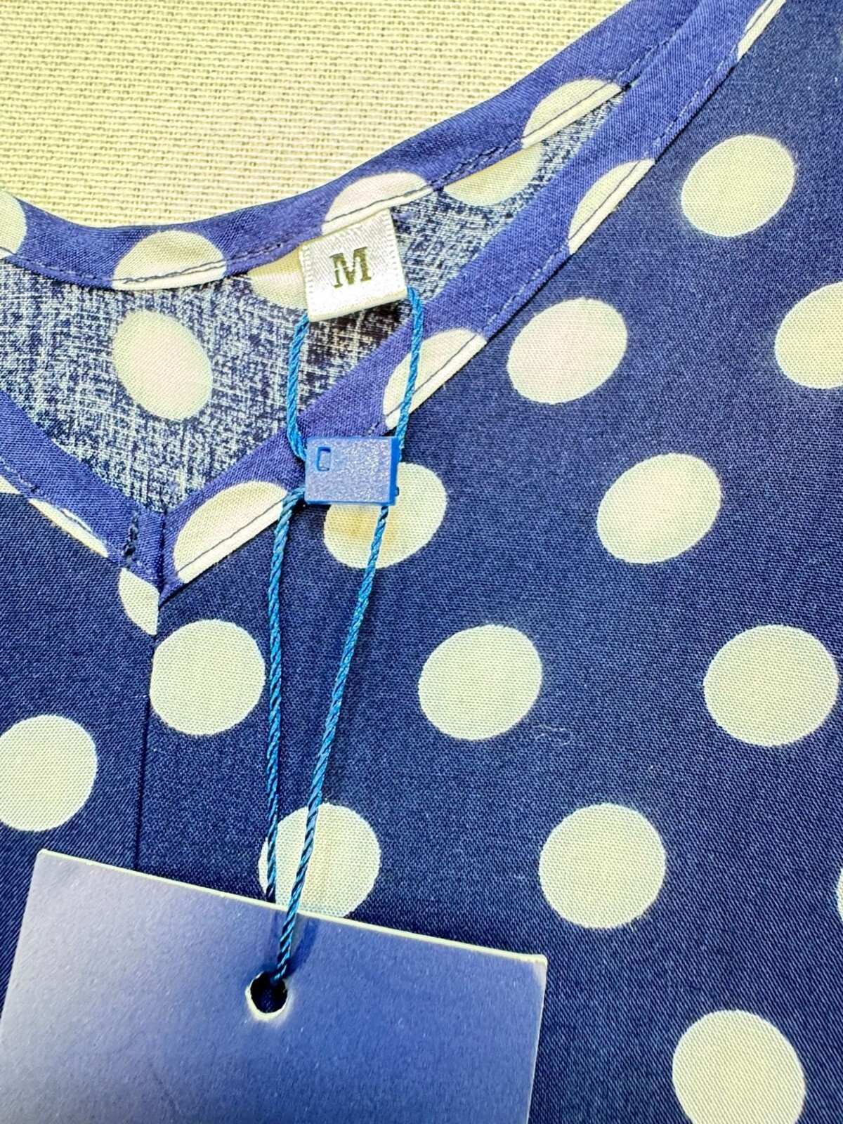 Lilbetter Womens Polka Dot Maxi Sleeveless Dress Medium Blue & White Strappy