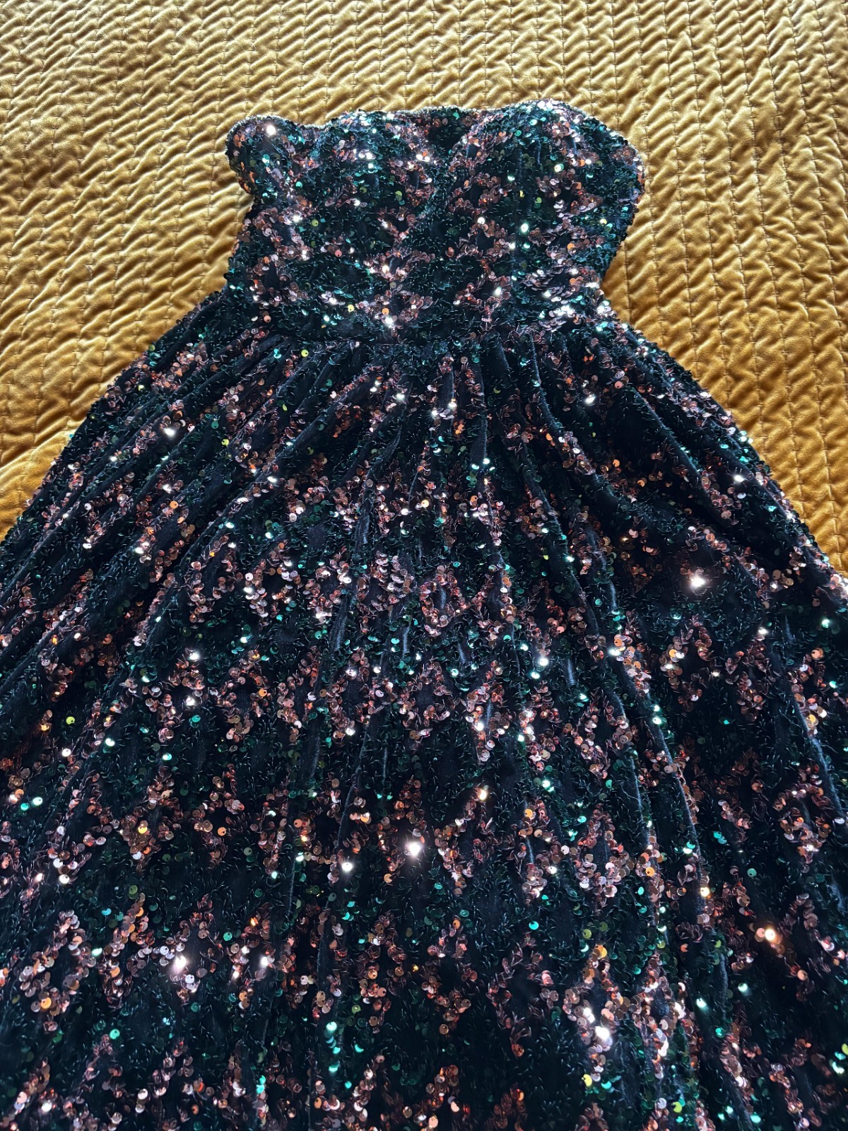 Black And Copper ball gown