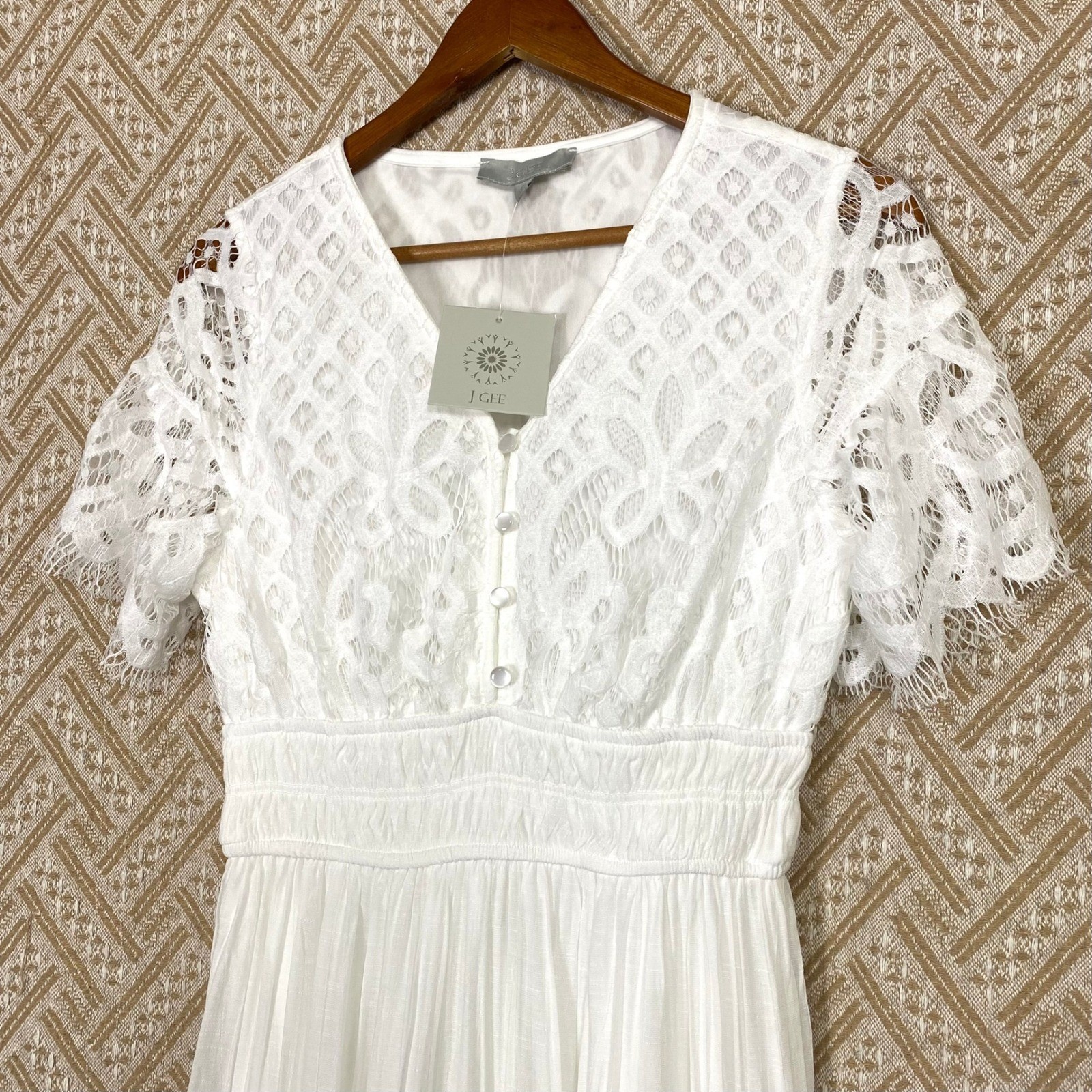 Anthropologie J Gee Small Maxi Dress Cottagecore Romantic Coquette Feminine Chic