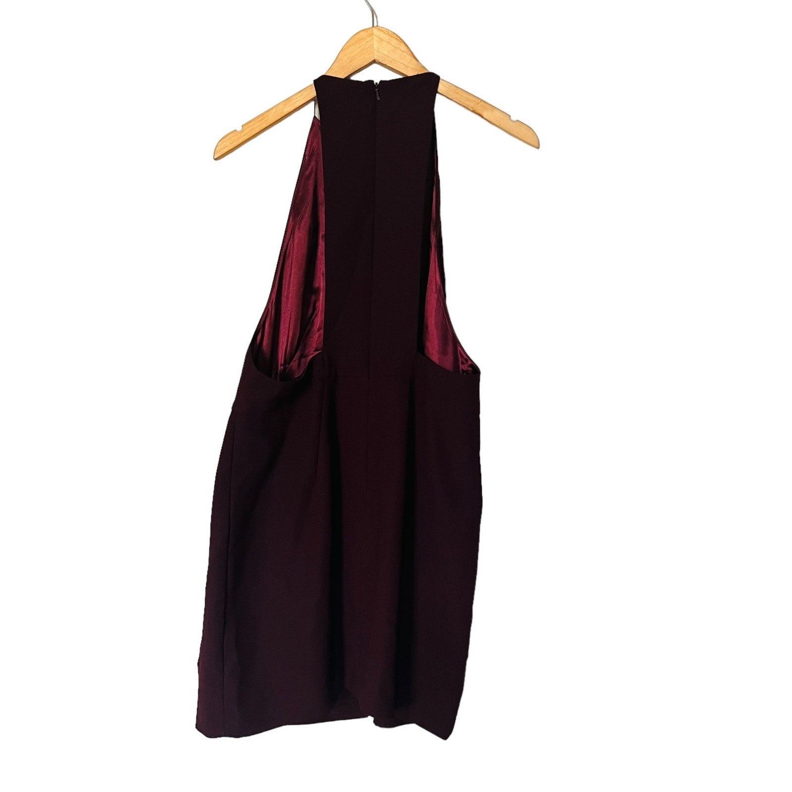 AQ/AQ High Neck Racer Back Sleeveless Dress Size 10 Burgundy