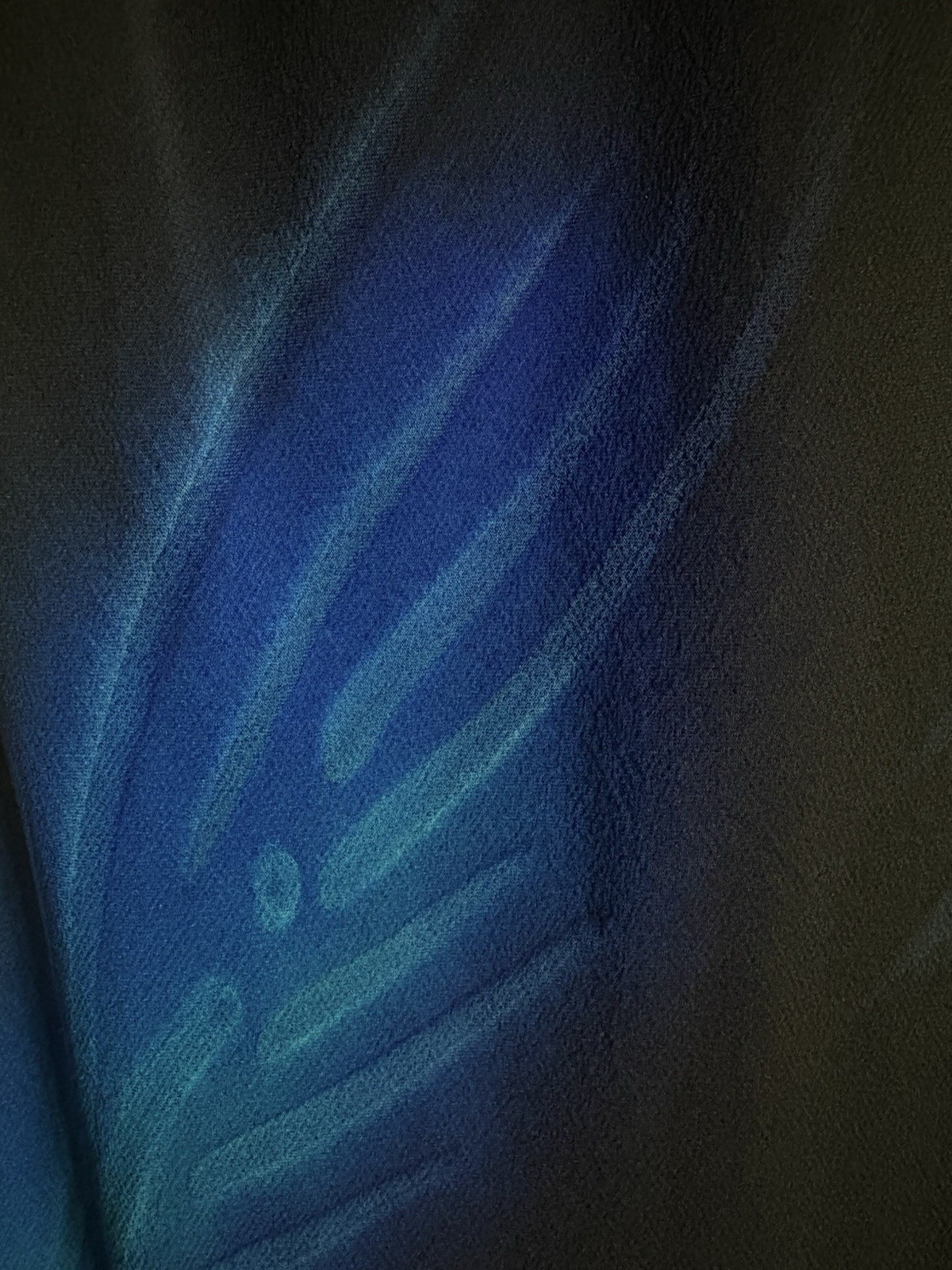 Vintage Y2K Silk Dress Maxi Layered Black Teal Blue Fairy Whimsy Size S
