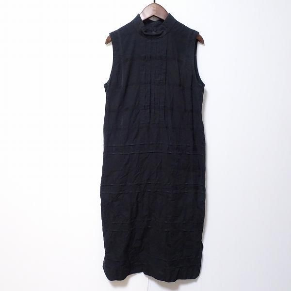 spc Issey Miyake Heart ISSEIMIYAKE Haat Dress 2 Navy Sleeveless High Neck Check