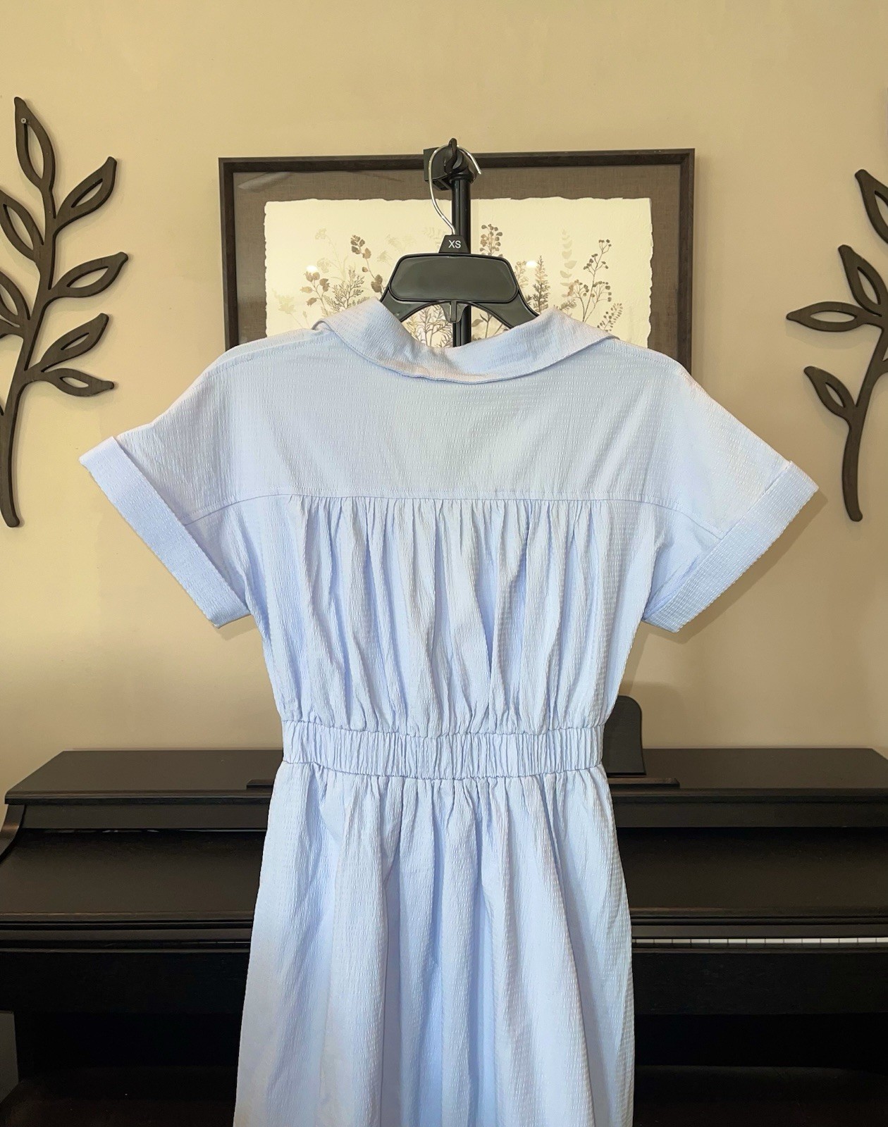 Lulus Breeze By Light Blue Tie-Back Mini Dress With Pockets – Size XXS