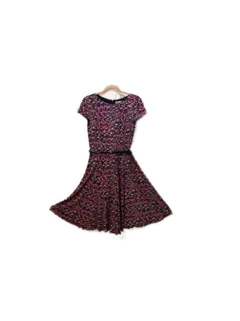 NWOT LAURA JEFFRIES Women’s Fit & Flare Midi Jersey Dress & Belt Size 10 Career
