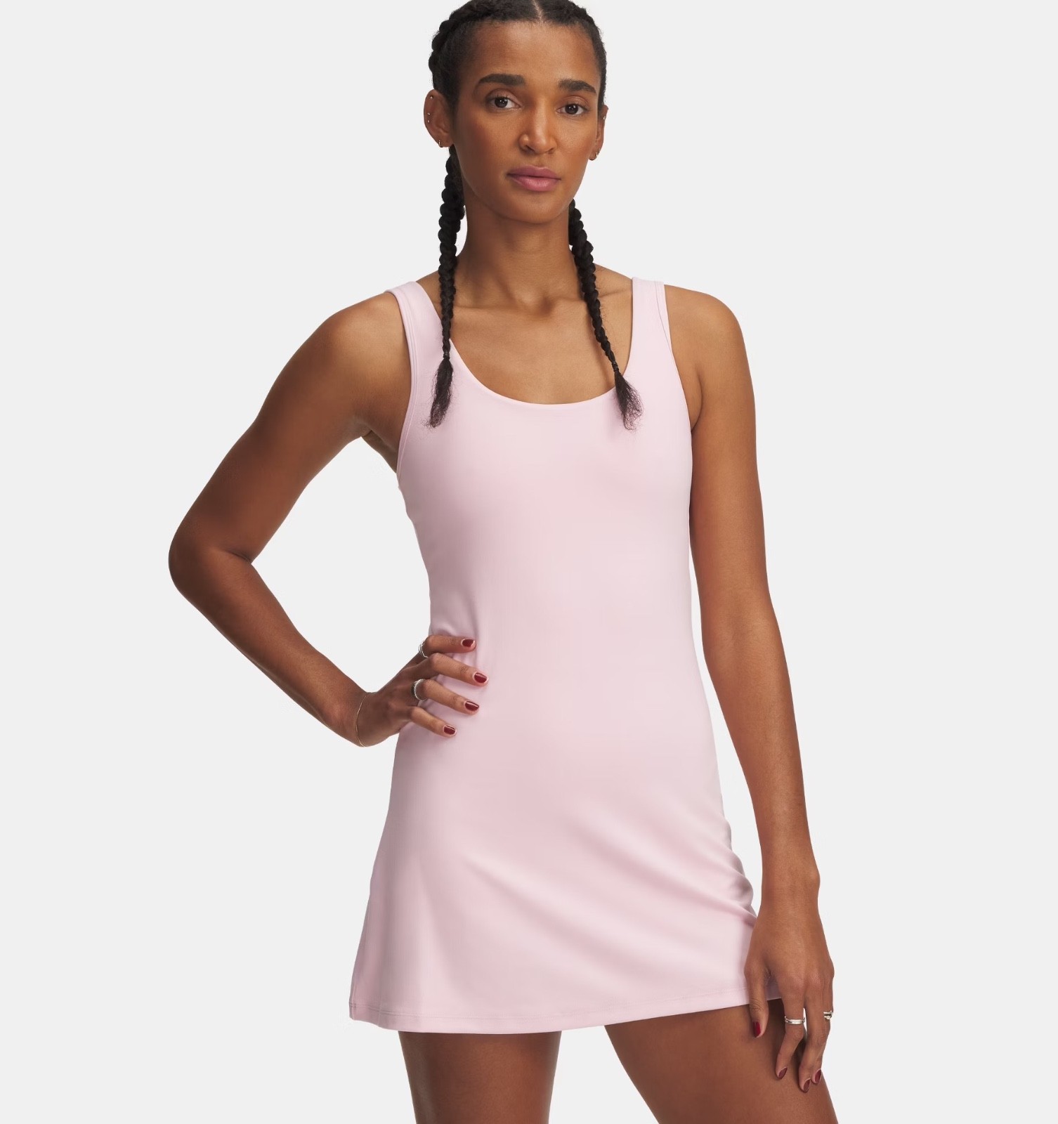 XL NWT Women’s Under Armour Pink Fitted Sleeveless Motion Mini Dress